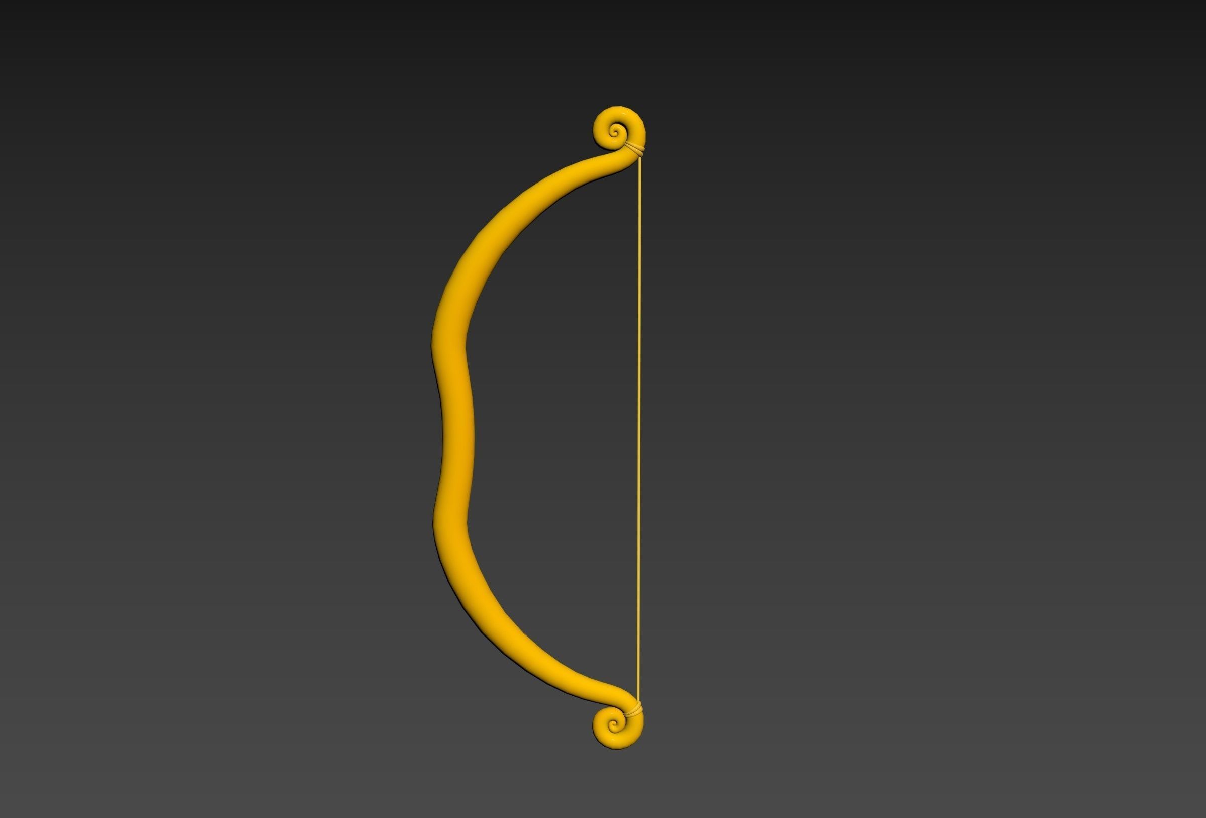 Golden Bow 3D model_22