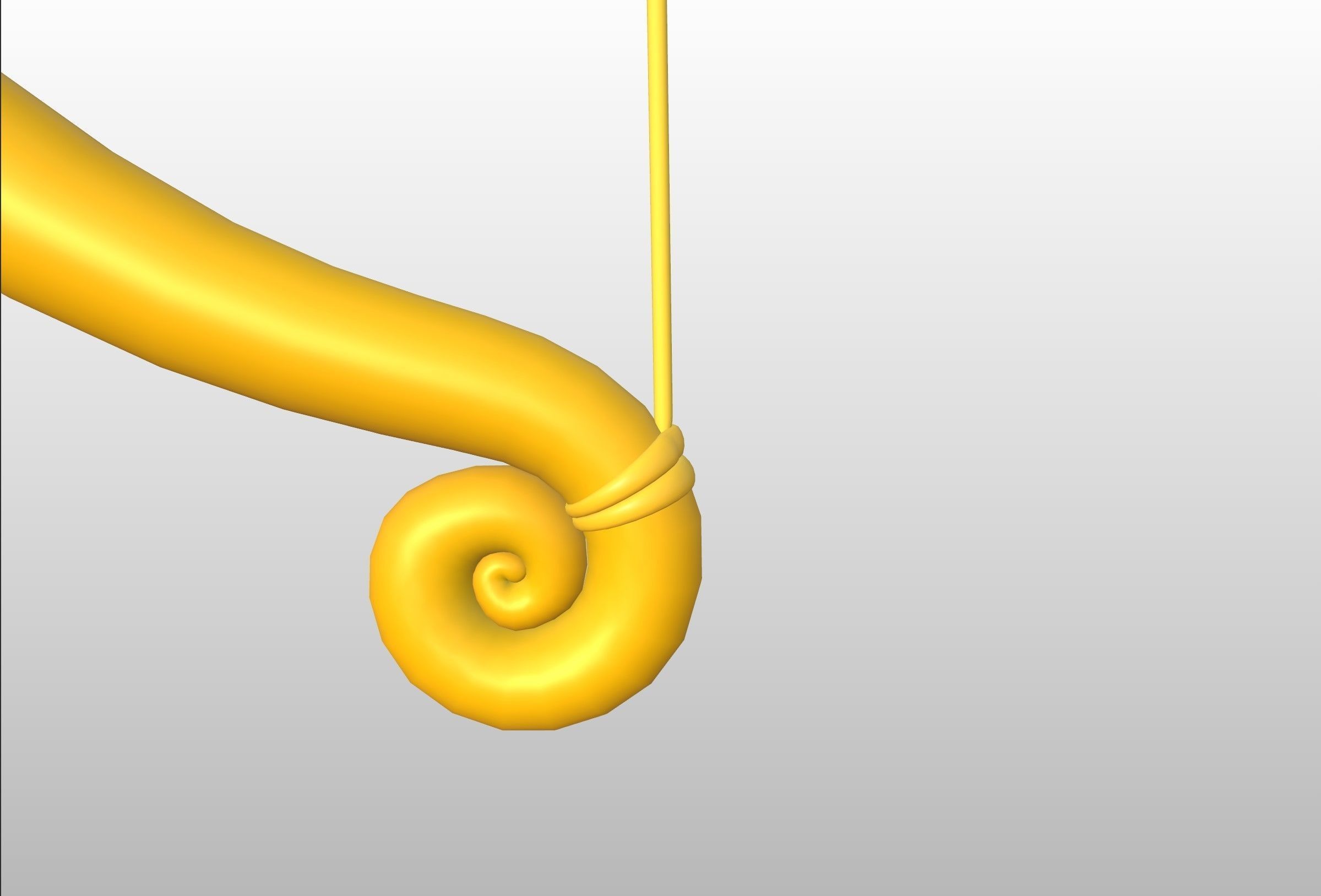 Golden Bow 3D model_16