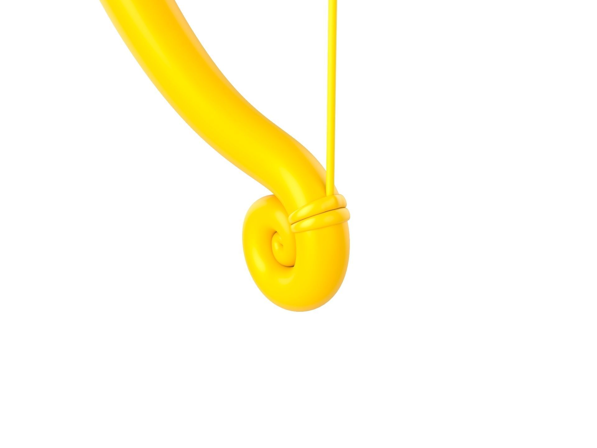 Golden Bow 3D model_5