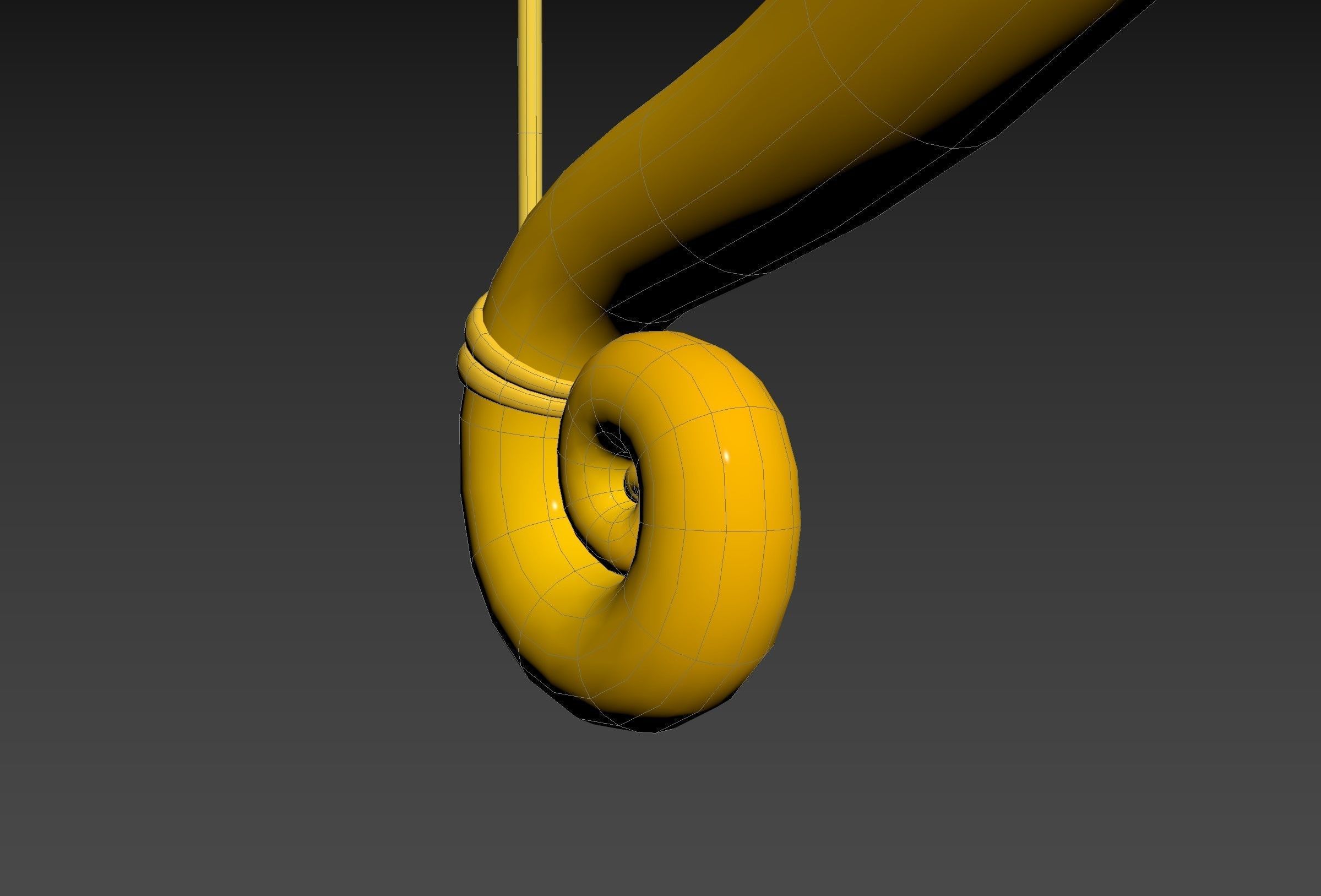 Golden Bow 3D model_28