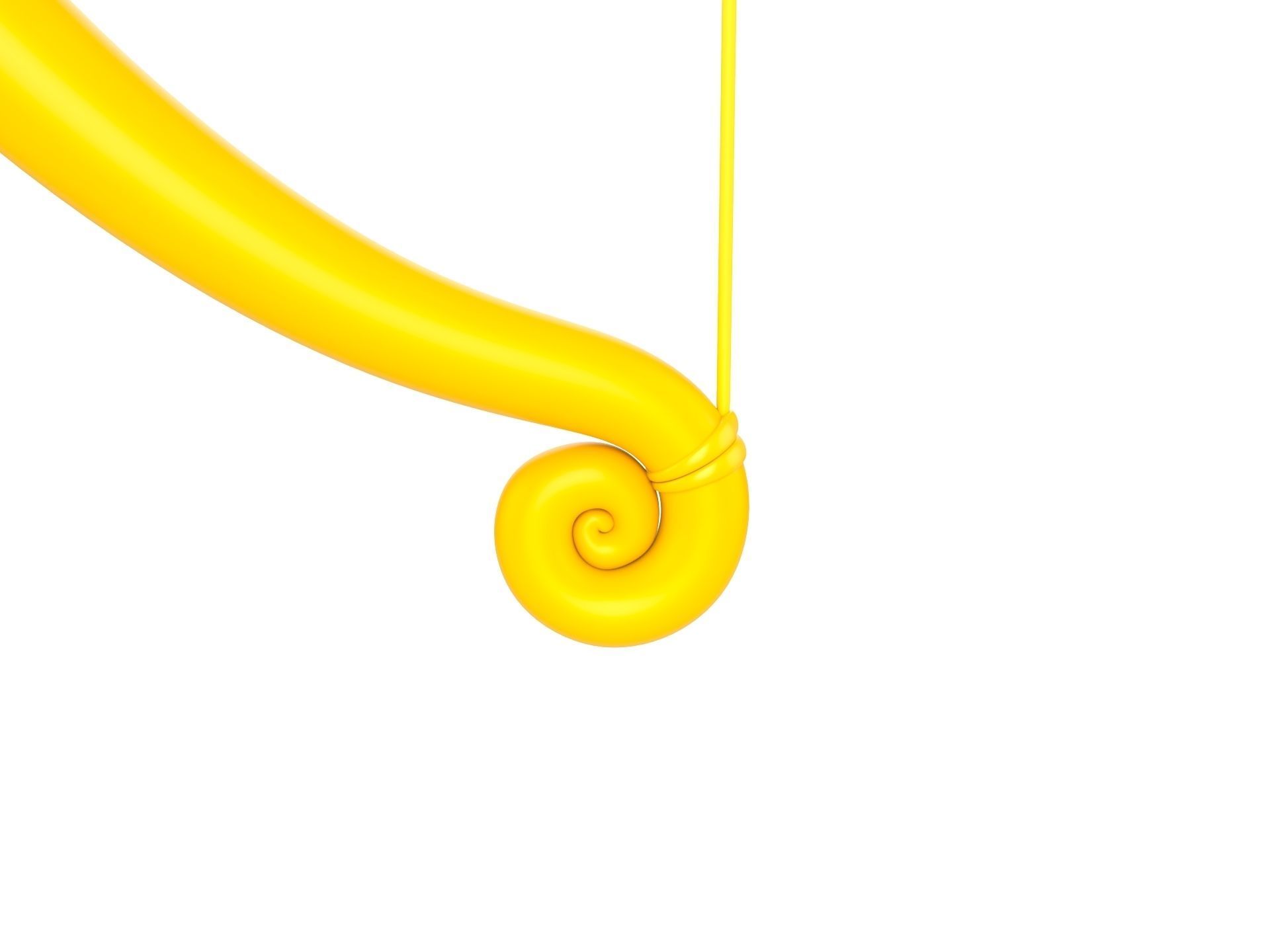Golden Bow 3D model_6