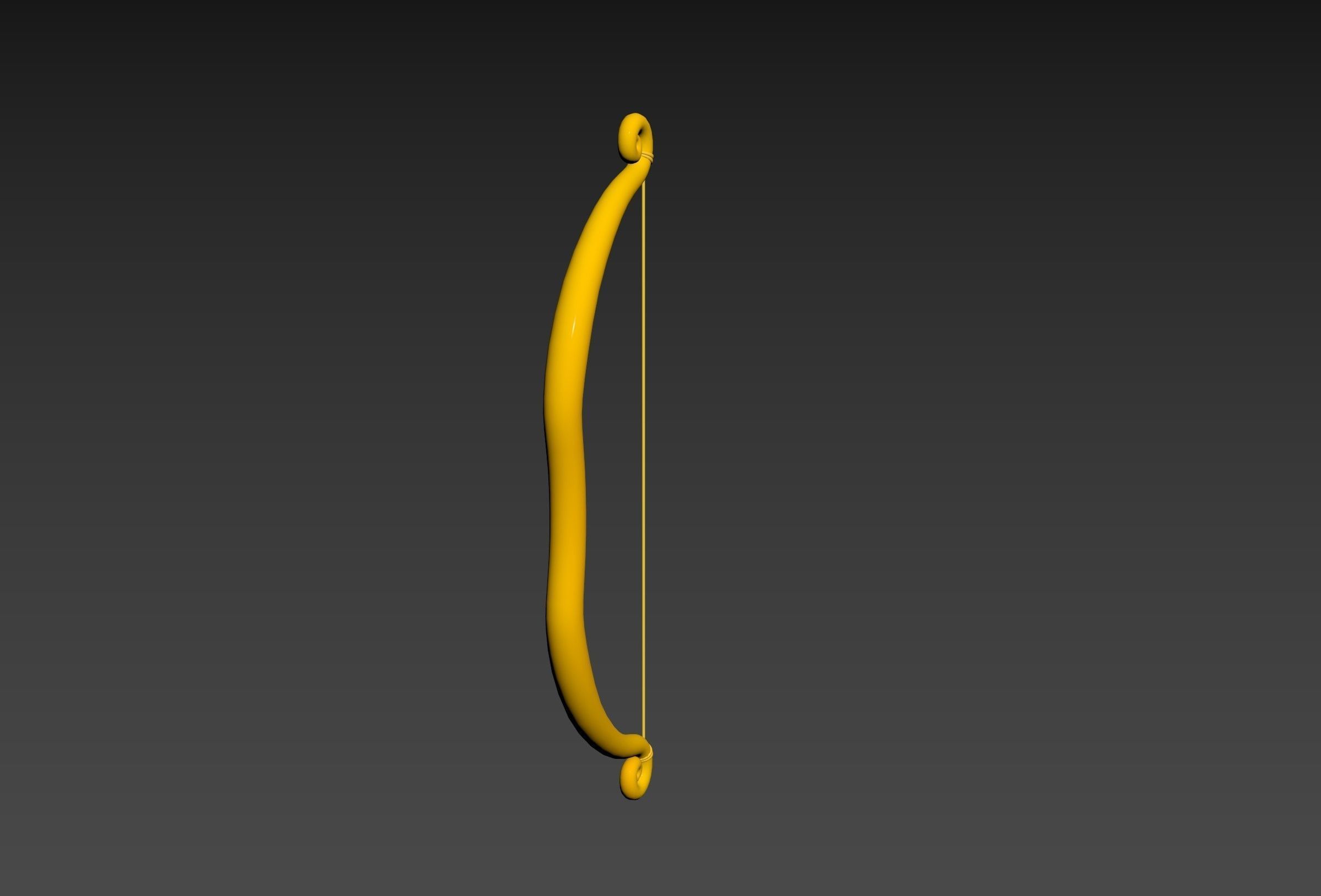Golden Bow 3D model_23