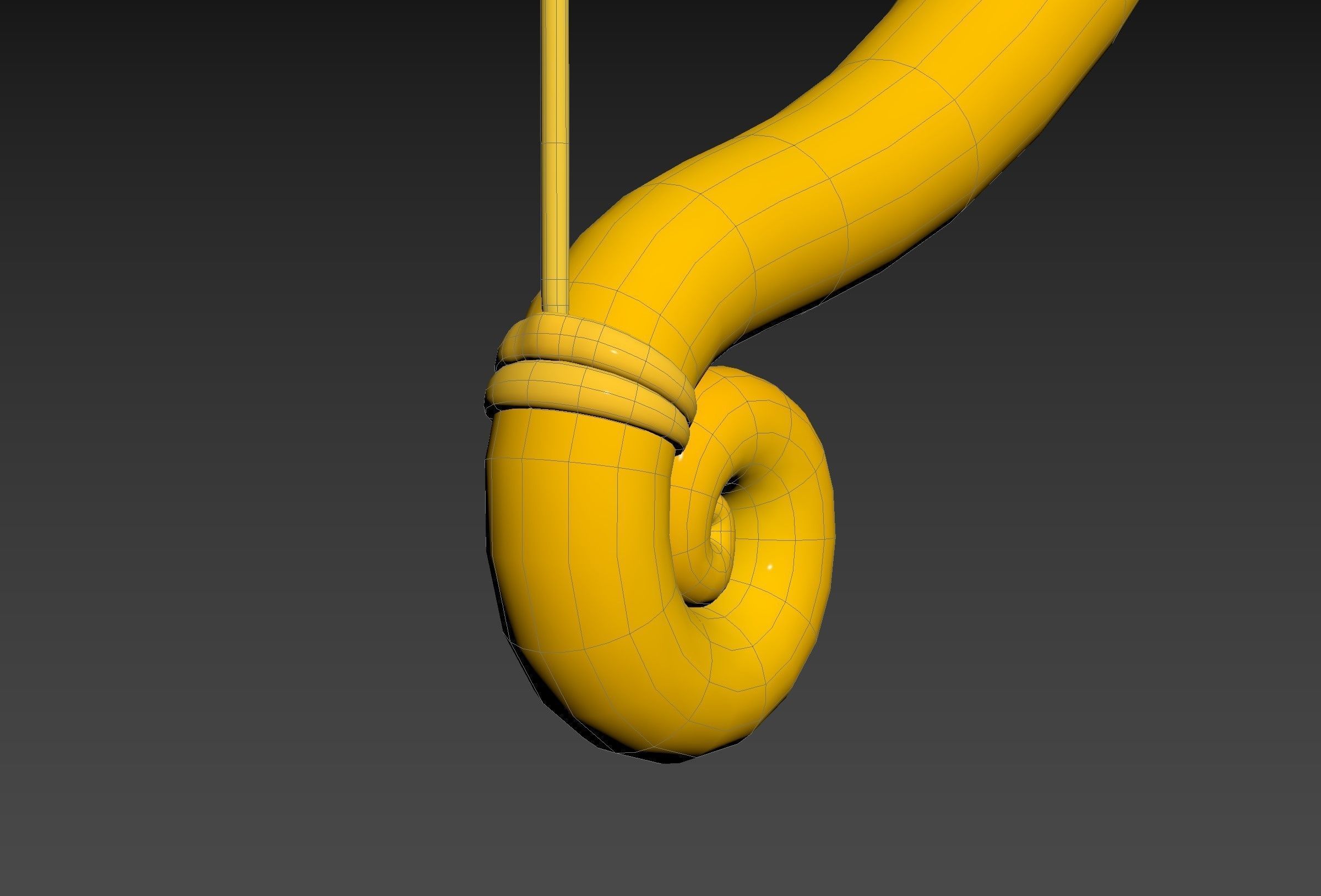Golden Bow 3D model_29
