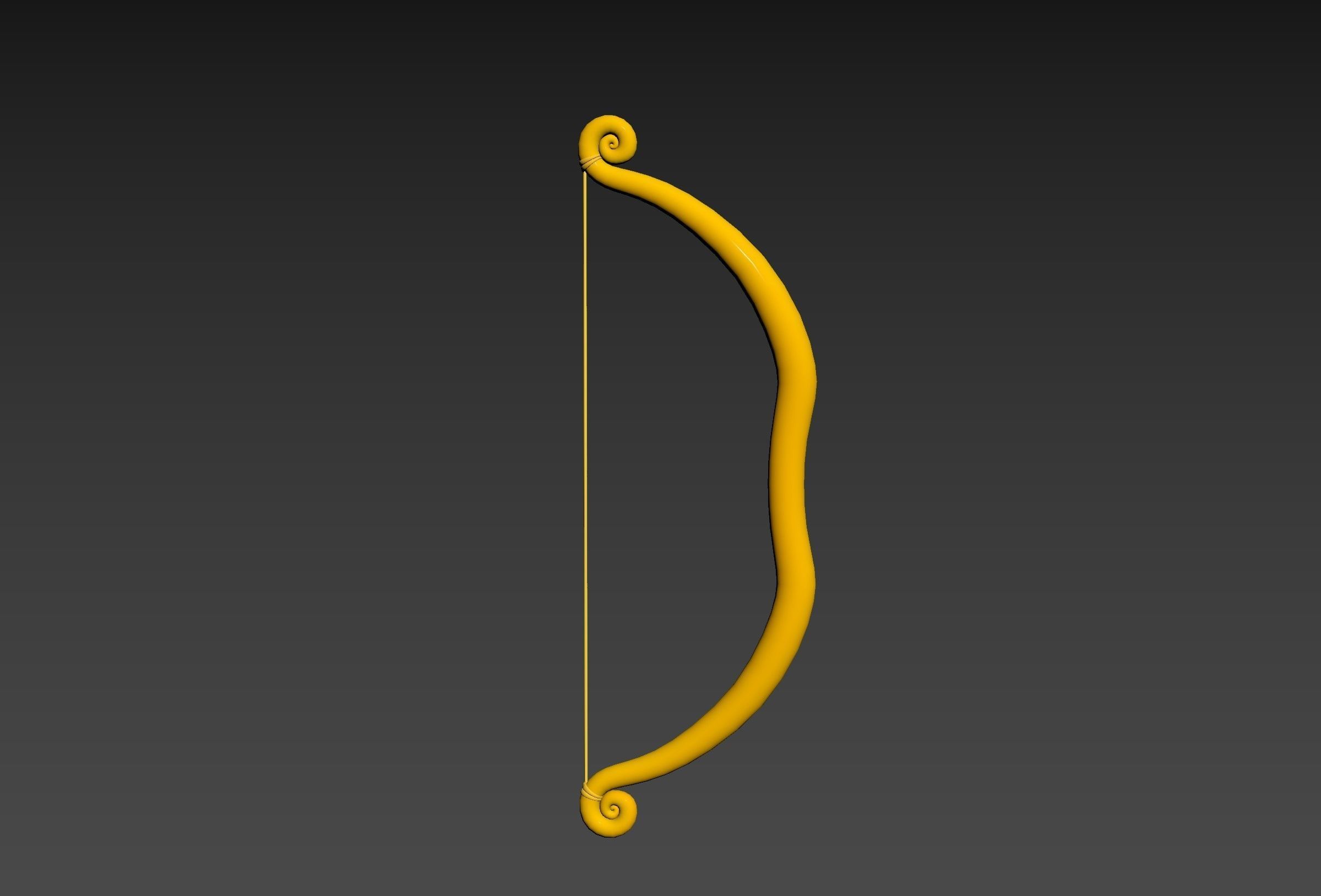 Golden Bow 3D model_24