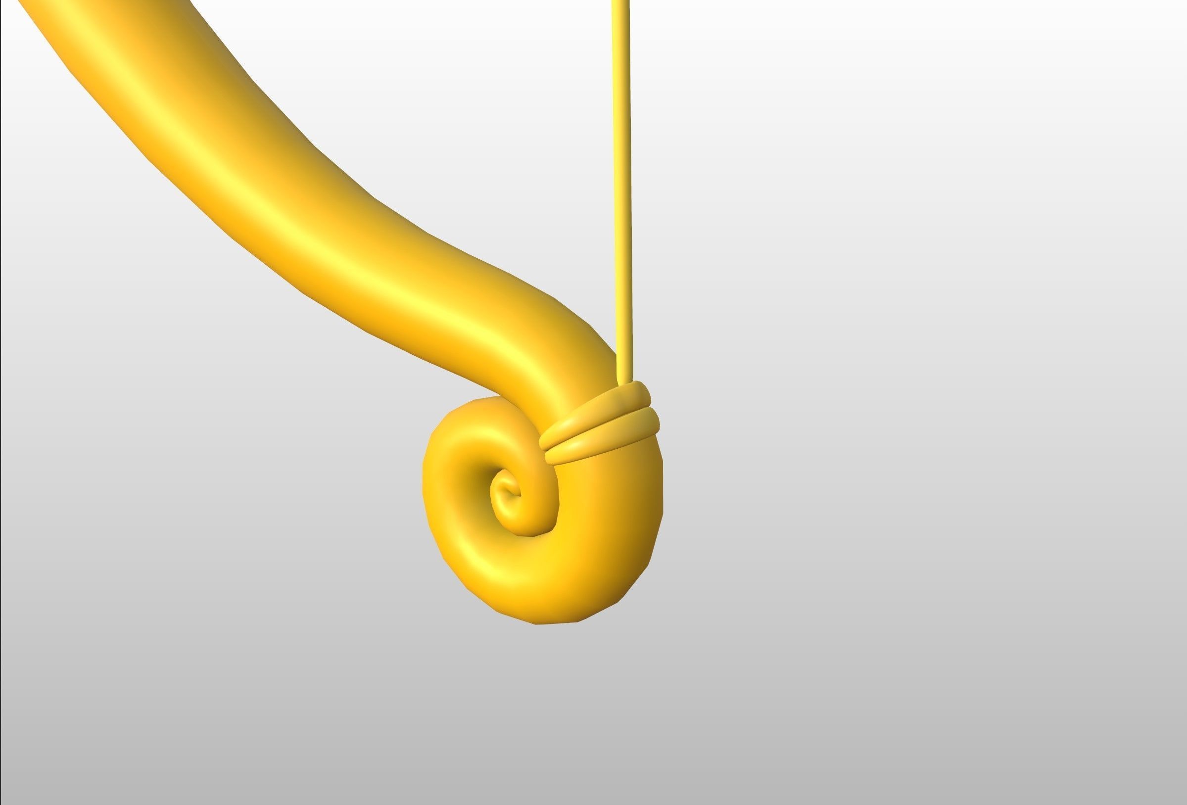 Golden Bow 3D model_15