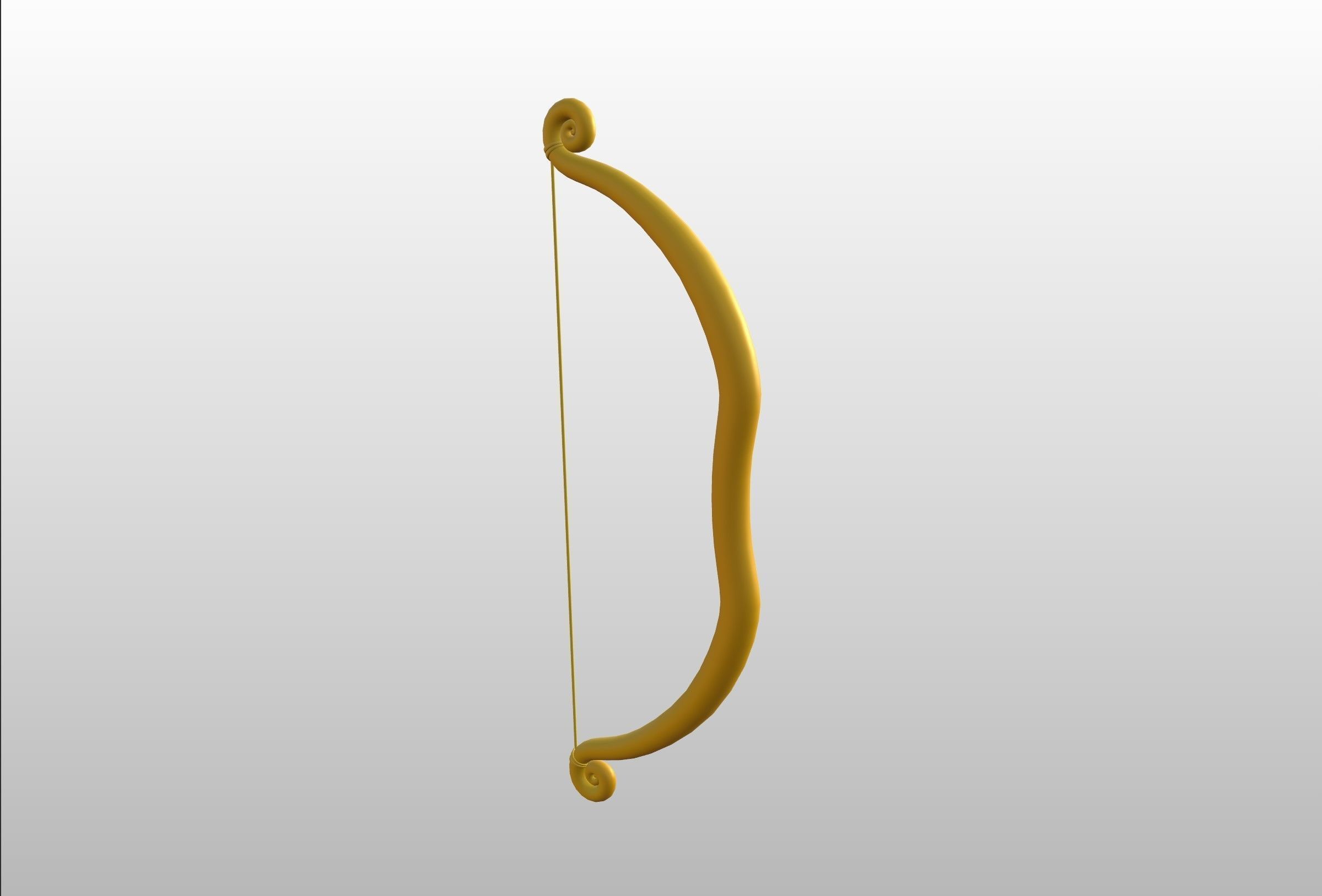 Golden Bow 3D model_13