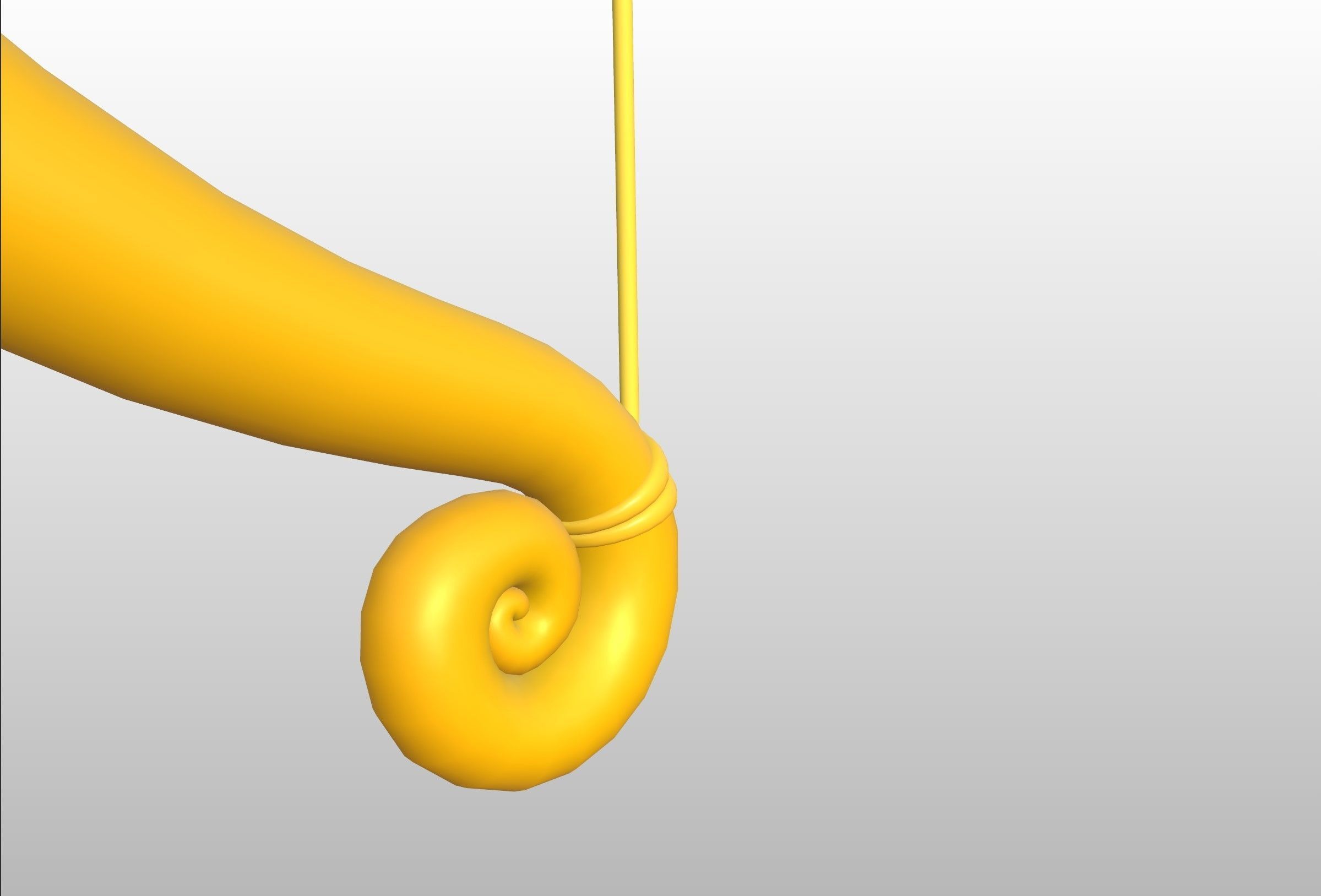Golden Bow 3D model_17