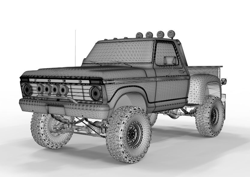 Generic F150 Flare Side Off Road 1974  3D model_13