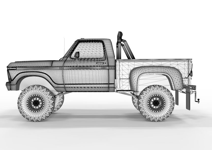 Generic F150 Flare Side Off Road 1974  3D model_11
