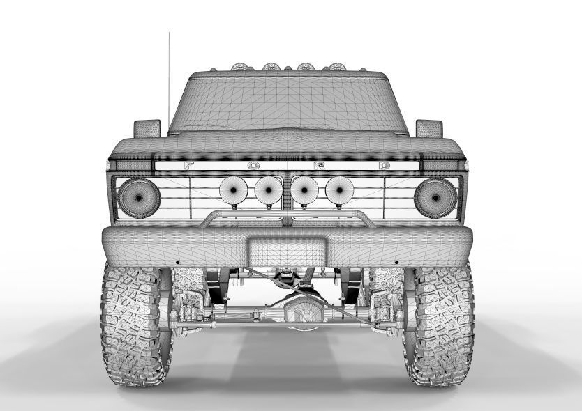 Generic F150 Flare Side Off Road 1974  3D model_9