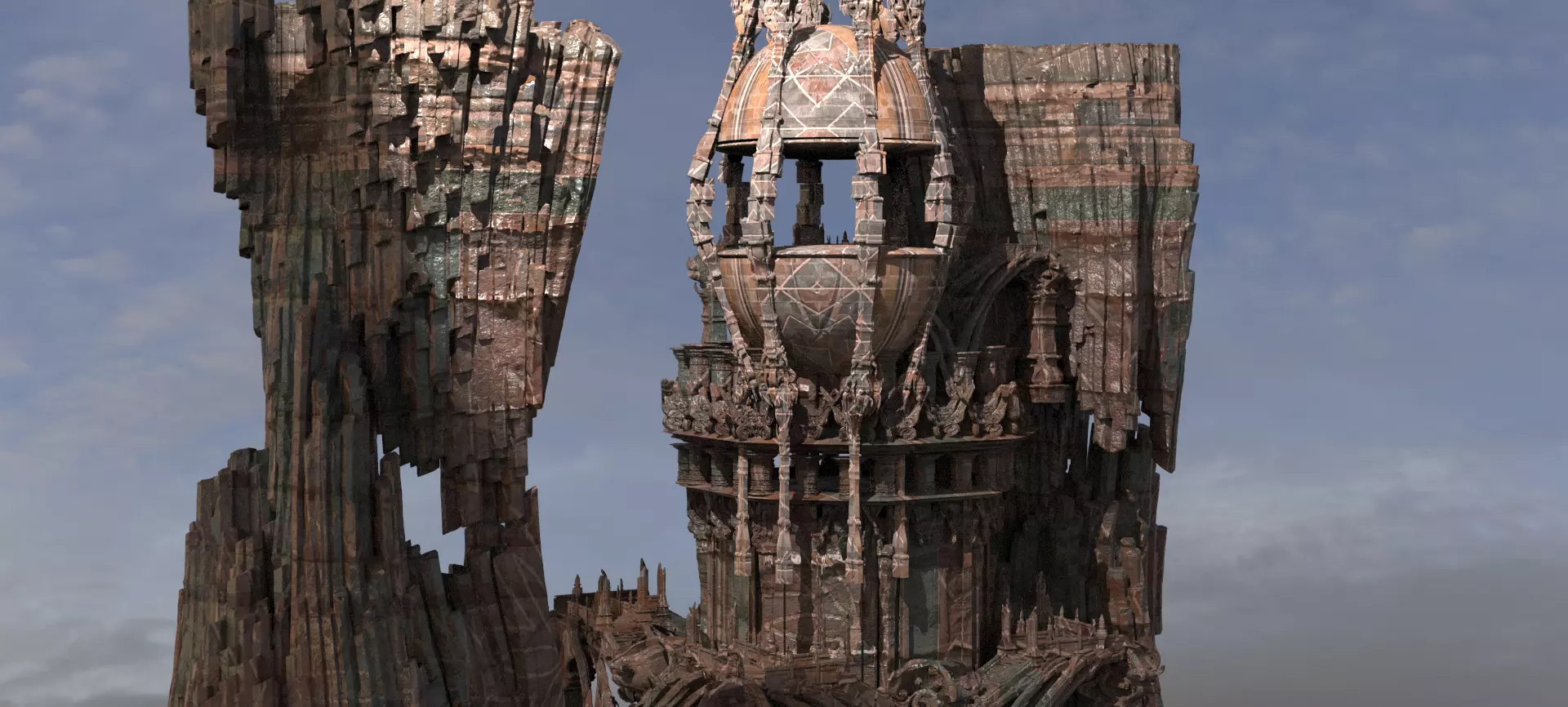 El Basra watch mountain 1 3D model_0