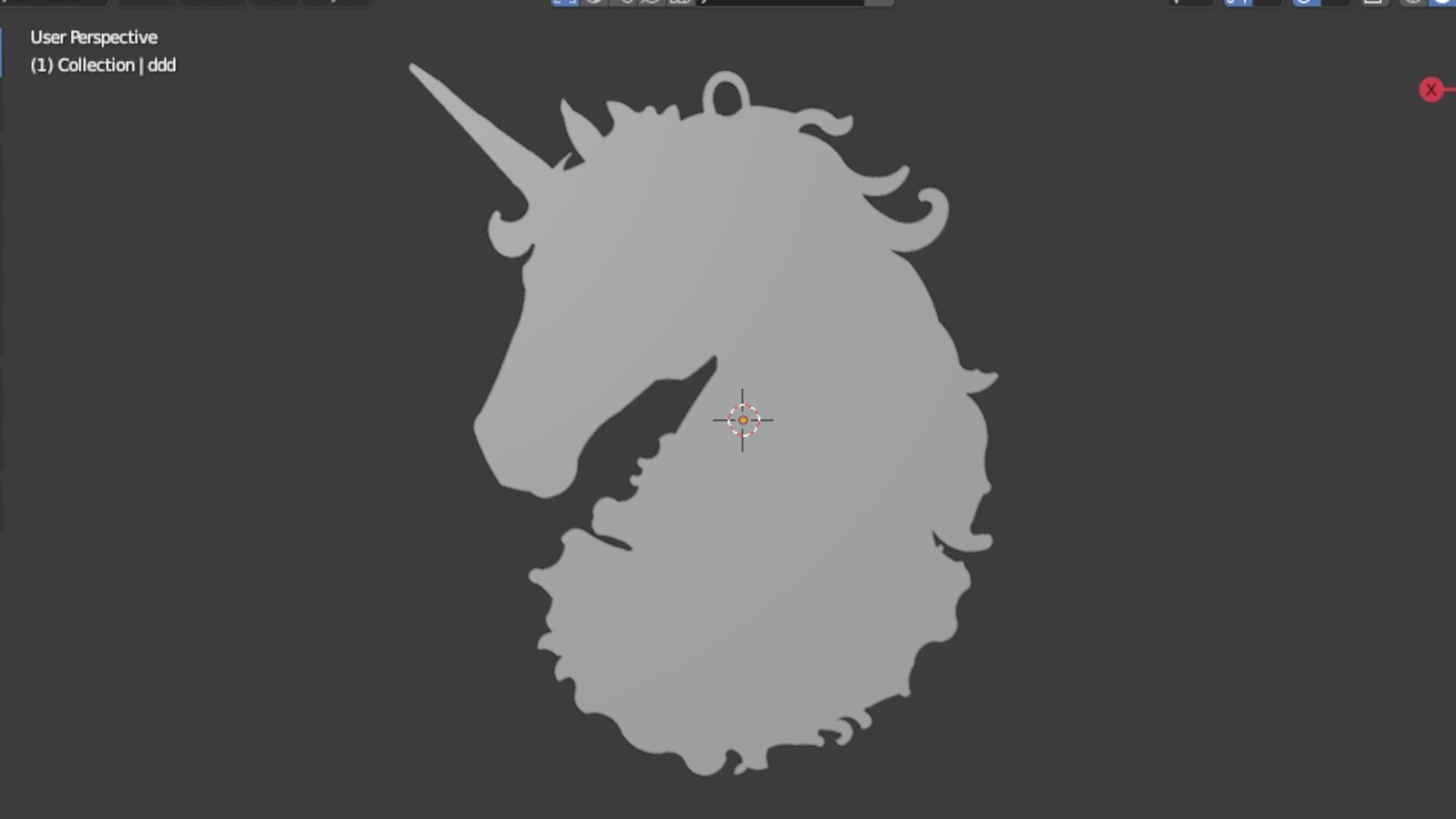 Unicorn Pendant-01 3D print model_4