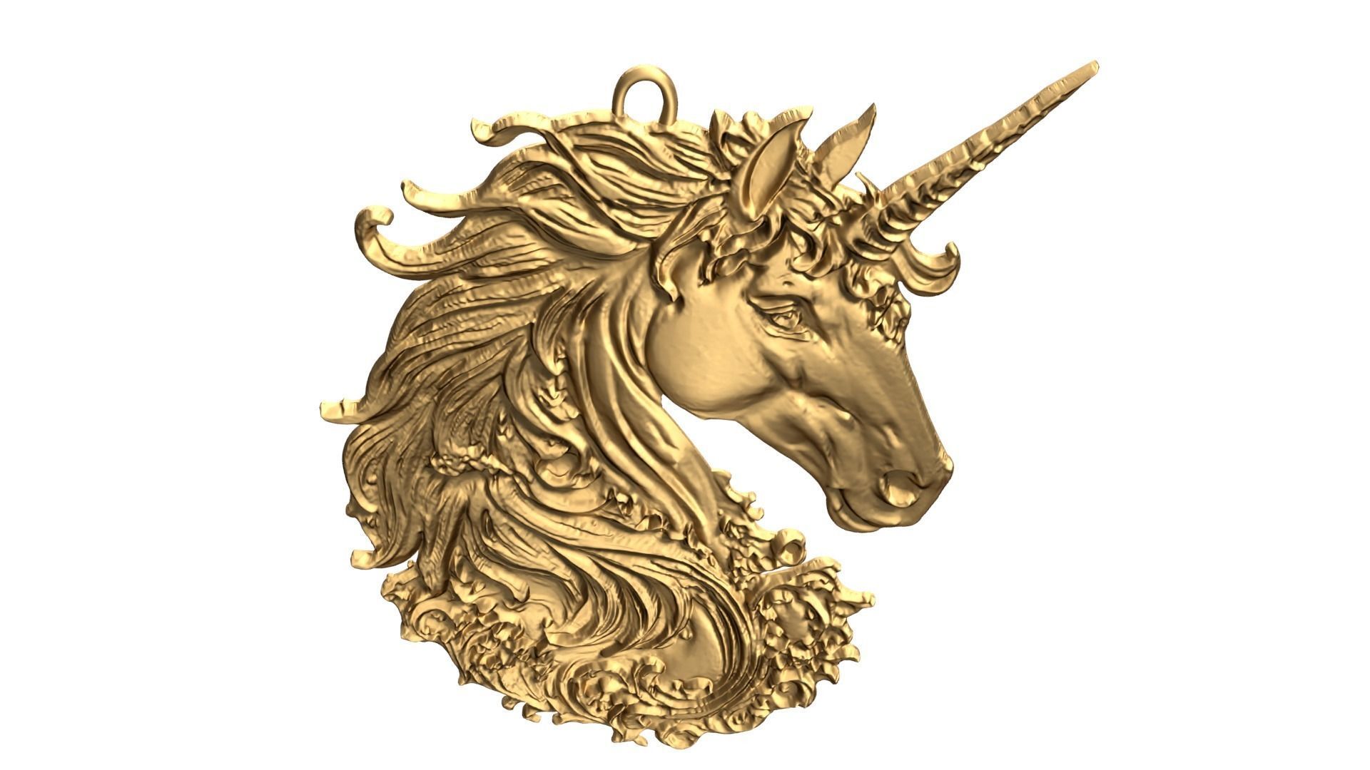 Unicorn Pendant-01 3D print model_6