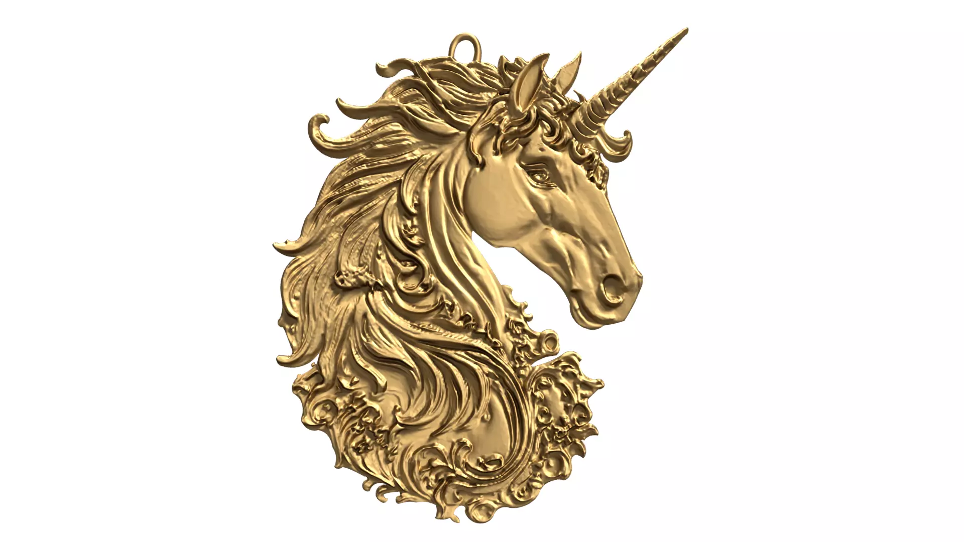 Unicorn Pendant-01 3D print model_0