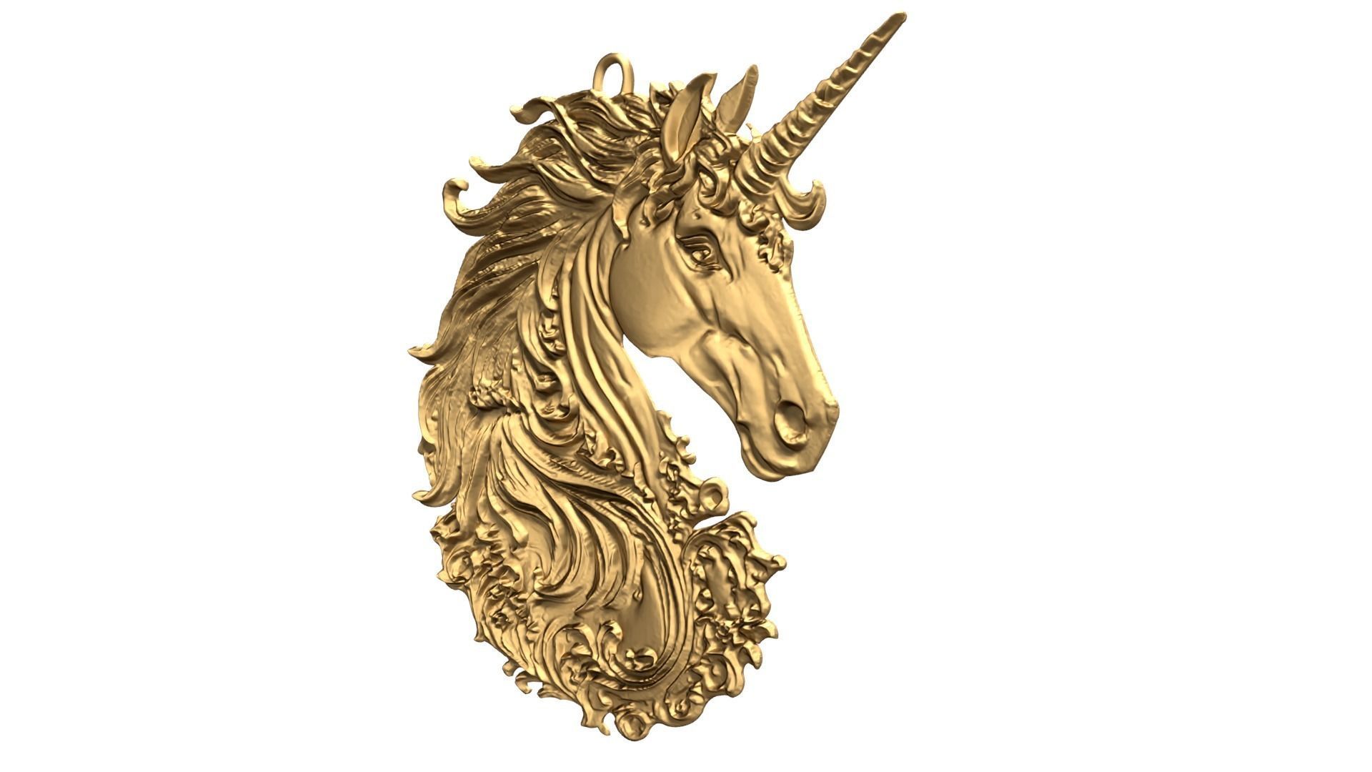Unicorn Pendant-01 3D print model_2