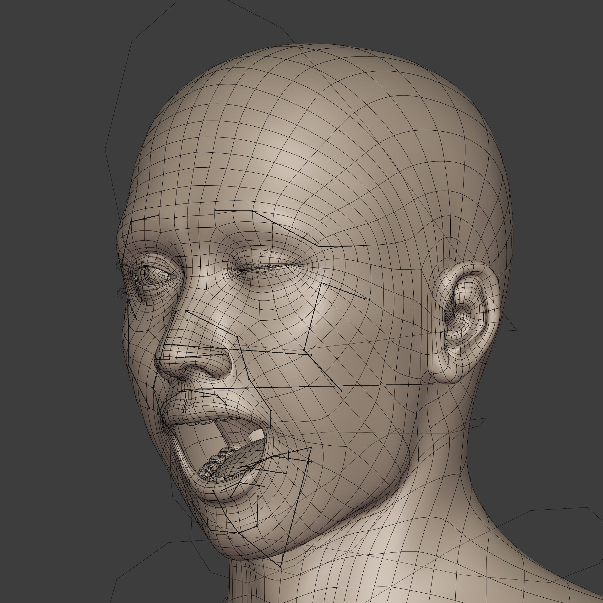 Surfer - Swimmer With High Quality IK-FK Rig Low-poly 3D model_4