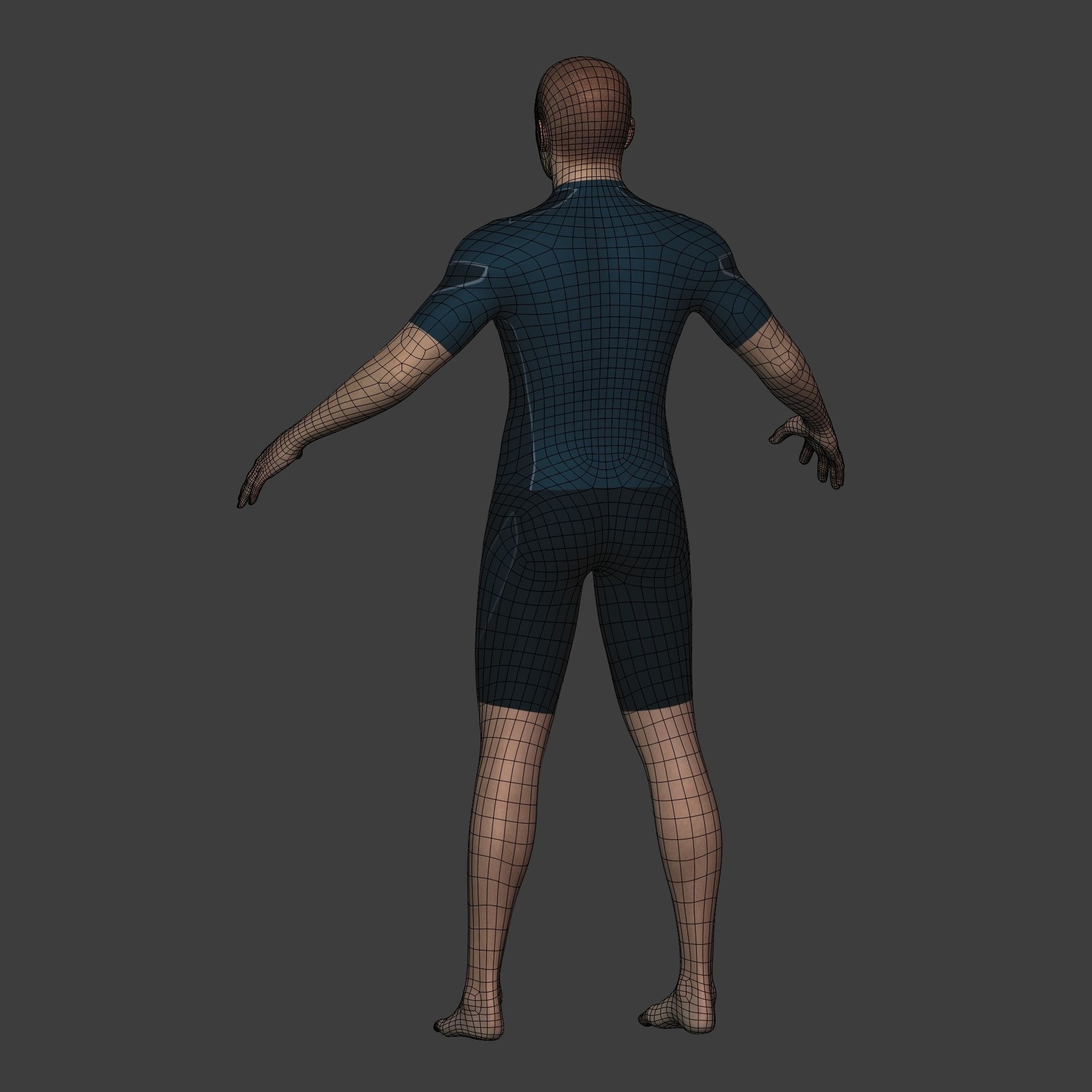Surfer - Swimmer With High Quality IK-FK Rig Low-poly 3D model_12