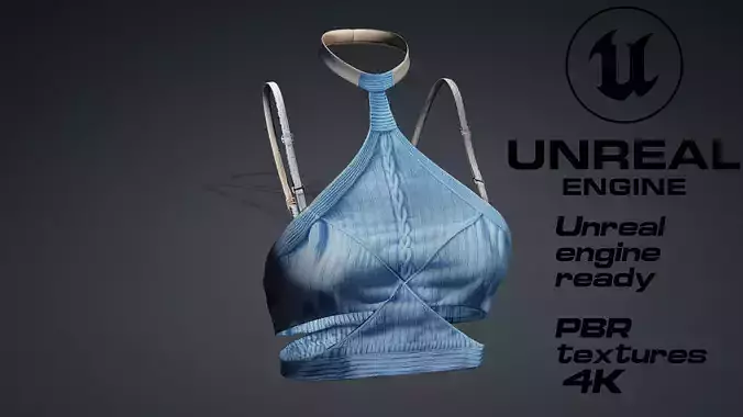 Detailed blue top PBR 4k 