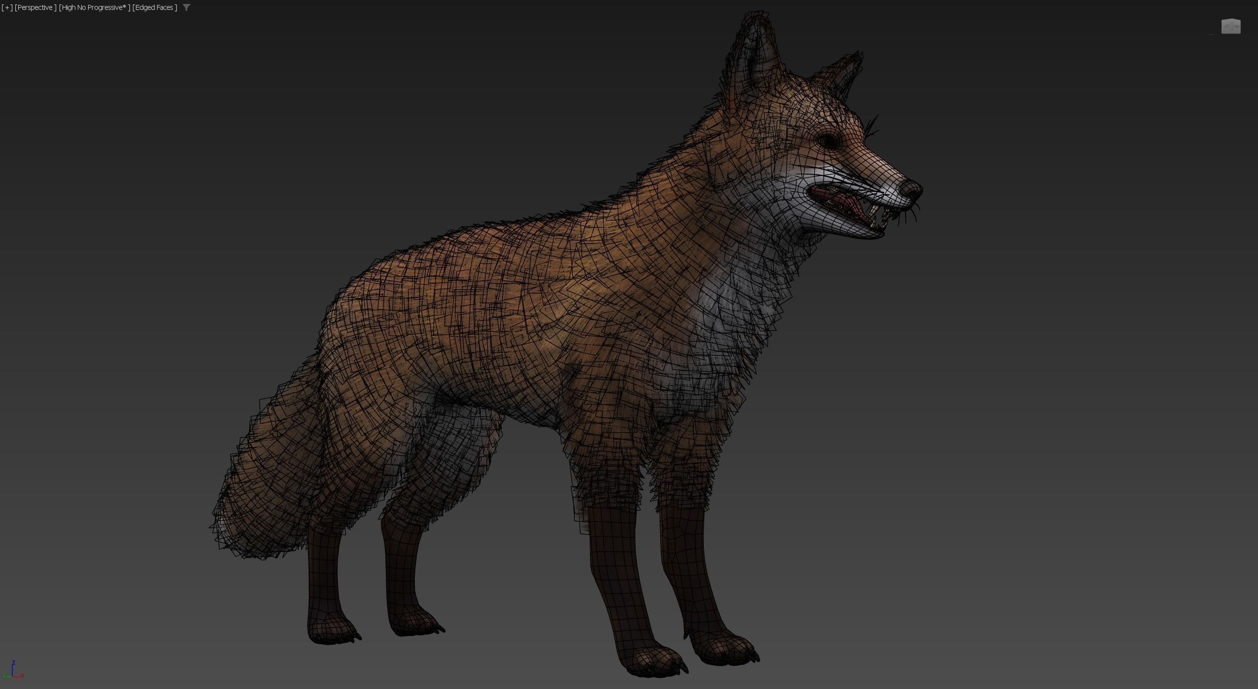 Realistic Foxes Low-poly 3D model_12
