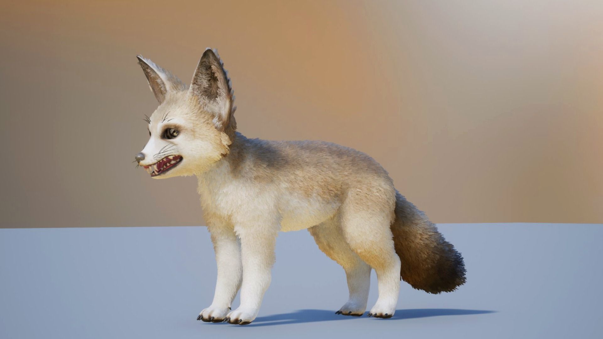 Realistic Foxes Low-poly 3D model_18