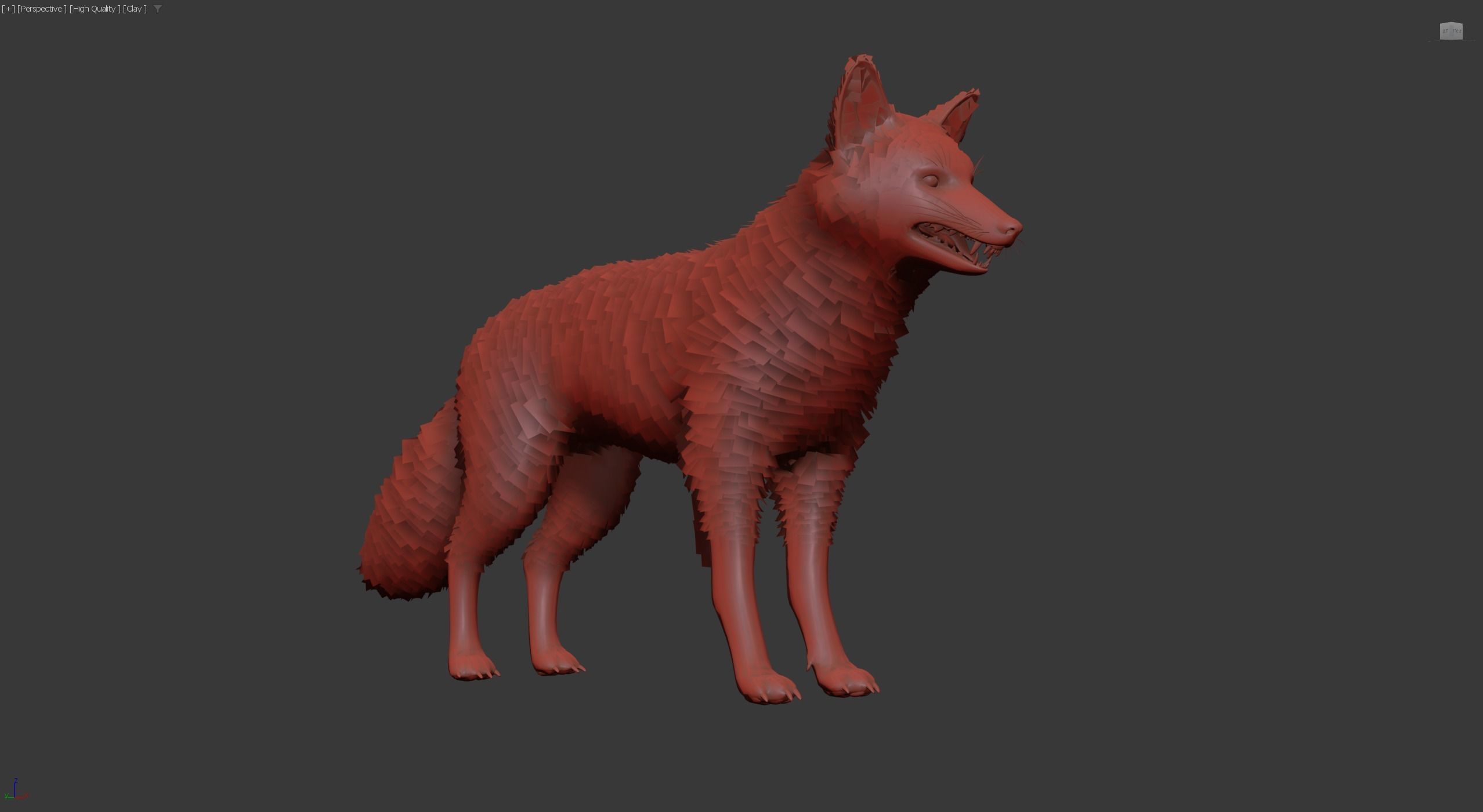 Realistic Foxes Low-poly 3D model_27
