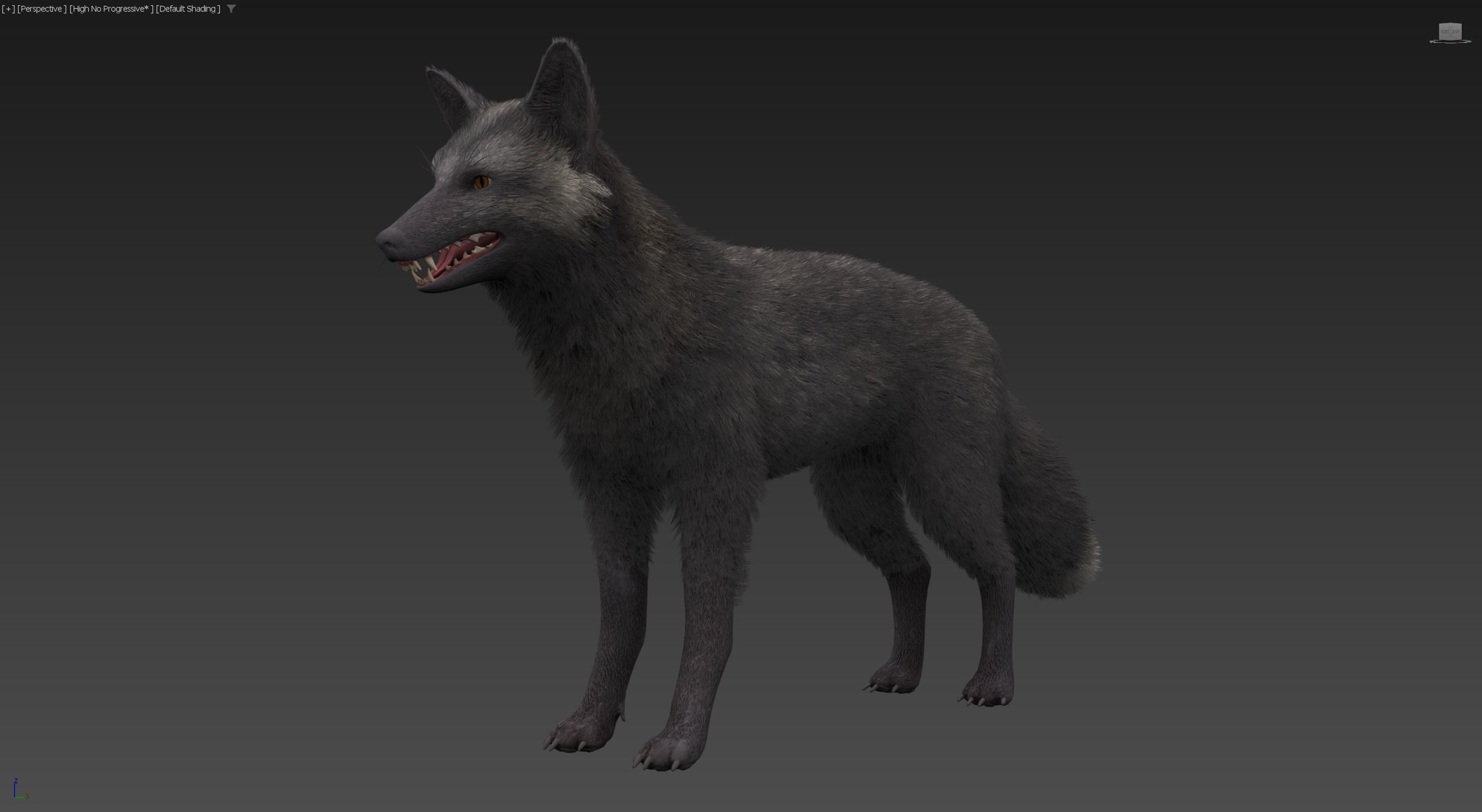 Realistic Foxes Low-poly 3D model_13