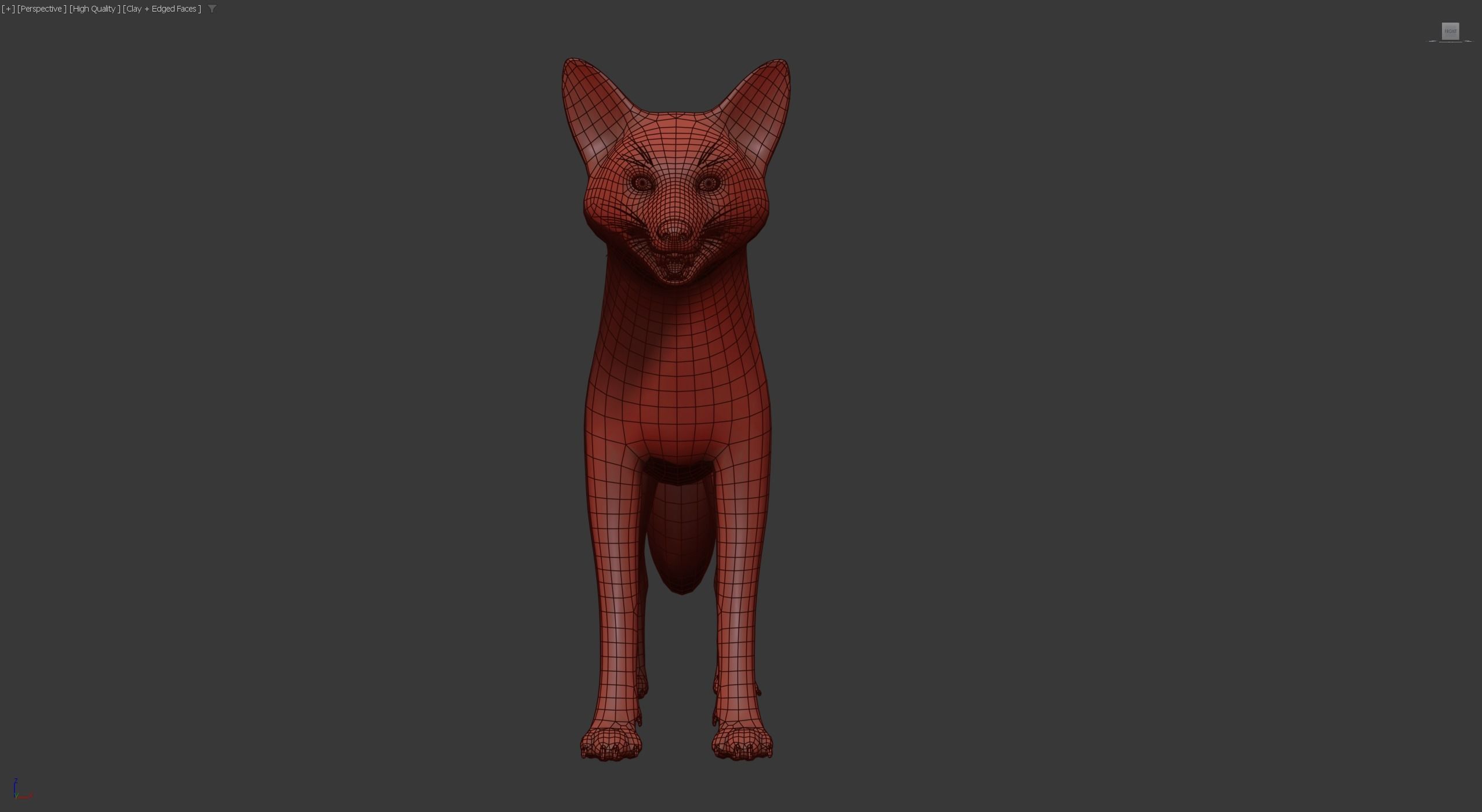 Realistic Foxes Low-poly 3D model_20