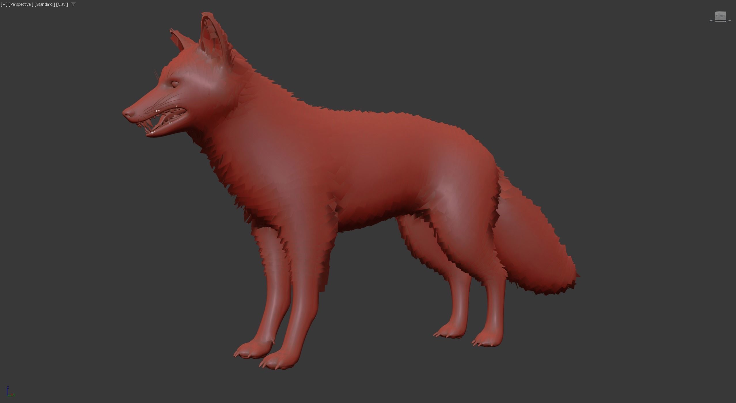 Realistic Foxes Low-poly 3D model_29