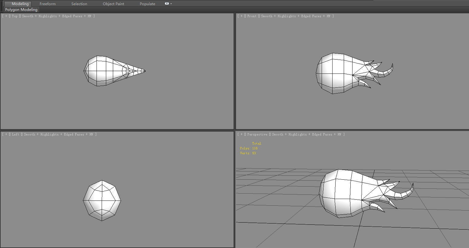 Spellcaster Skill  - Fireball - Game Skills - Cartoon Flame Low-poly 3D model_5