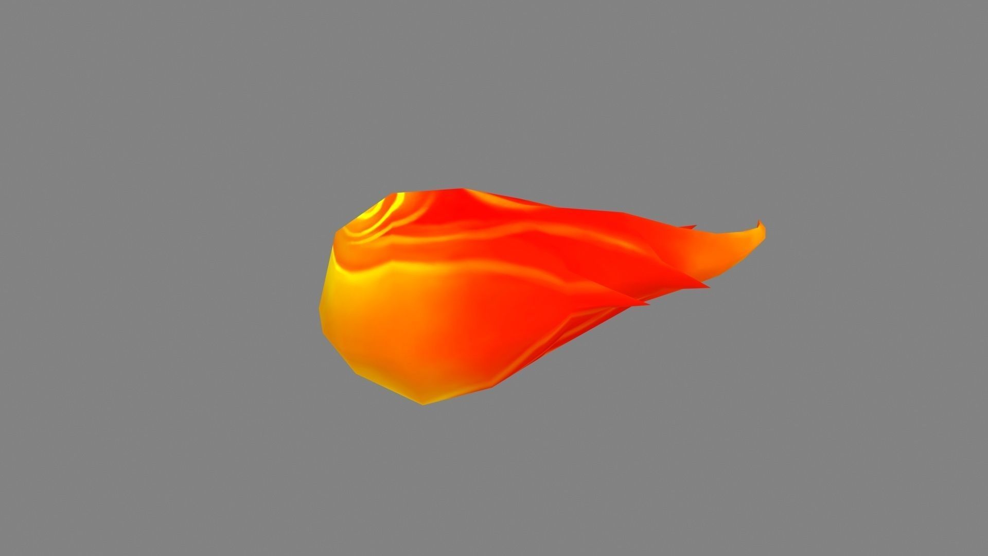Spellcaster Skill  - Fireball - Game Skills - Cartoon Flame Low-poly 3D model_2