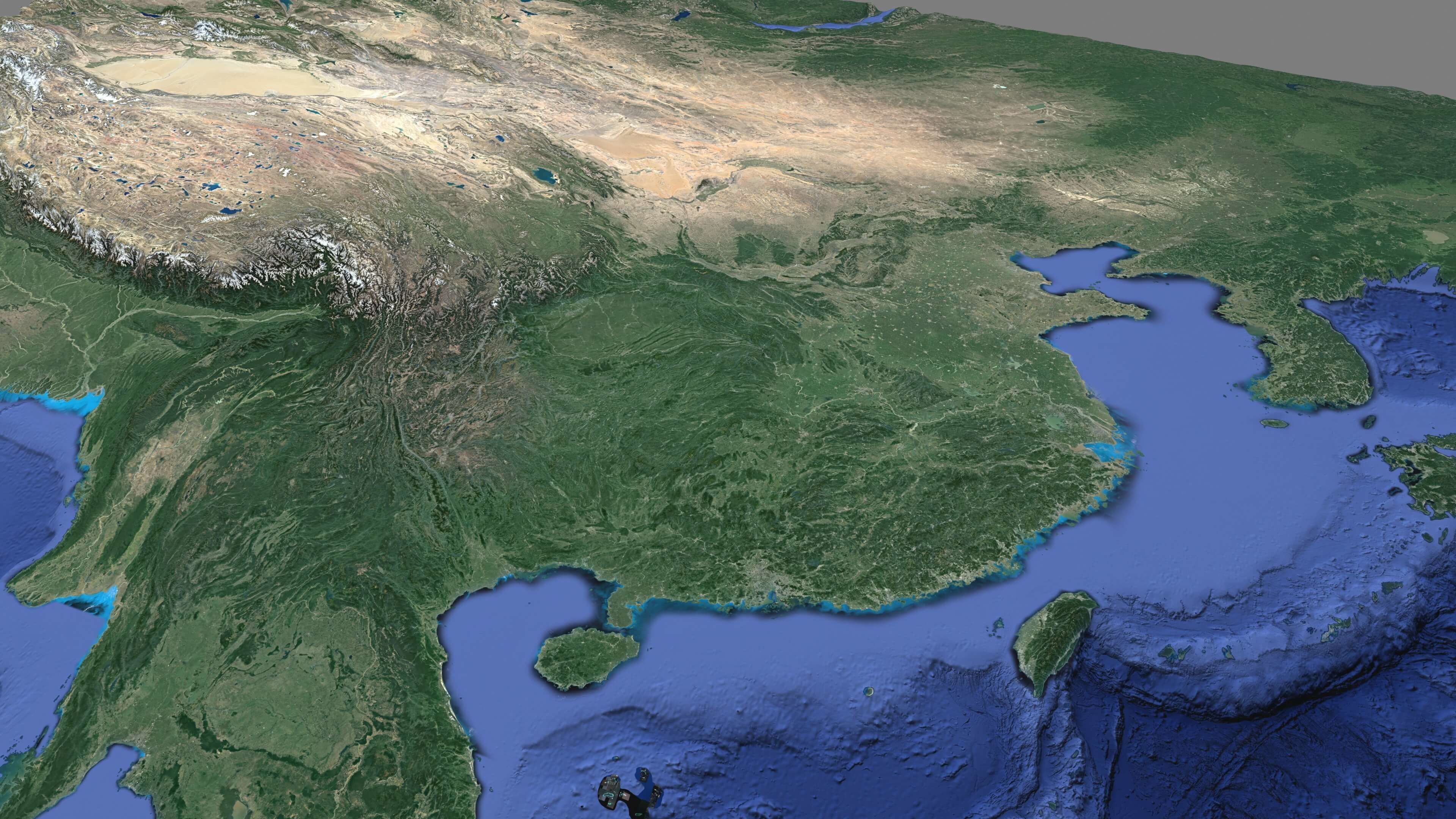 China map Low-poly 3D model_1