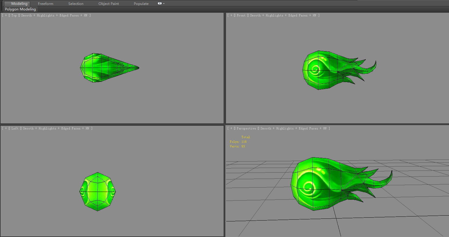 Spellcaster Skill - Poison ball - Game Skills - toxic  Low-poly 3D model_4