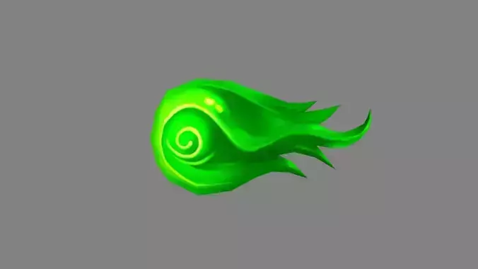 Spellcaster Skill - Poison ball - Game Skills - toxic  Low-poly 3D model