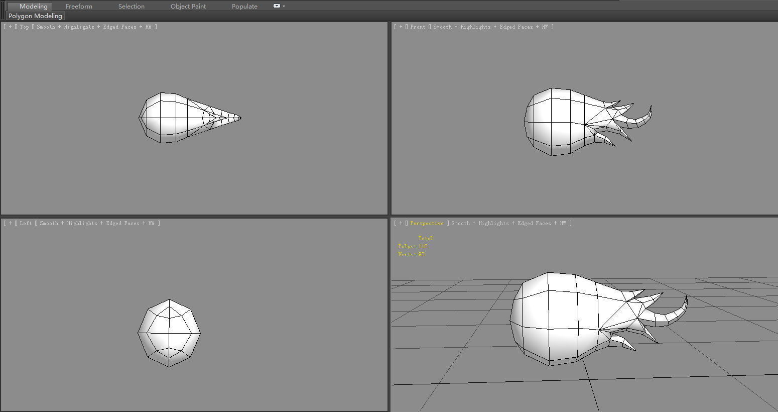 Spellcaster Skill - iceball - Game Skills - frozen ball Low-poly 3D model_5