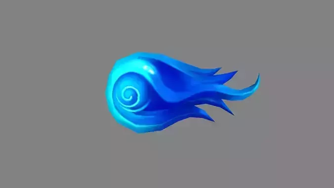 Spellcaster Skill - iceball - Game Skills - frozen ball Low-poly 3D model