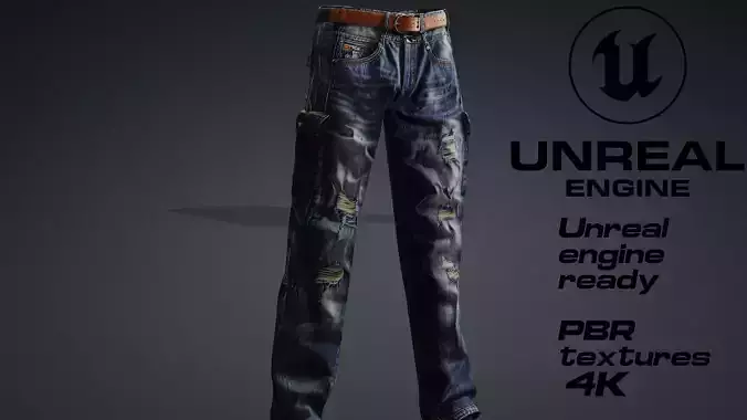 Modern denim Pants PBR 4k