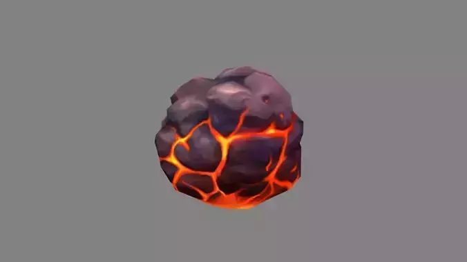 Fireball - Burning stone - Magma stone - molten rock