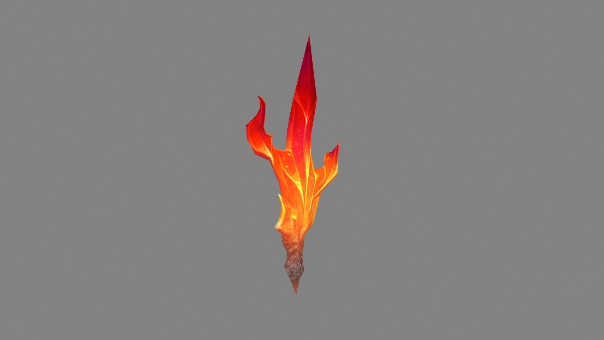 Red crystal - cartoon magic stone - Flame Stone Low-poly 3D model_1