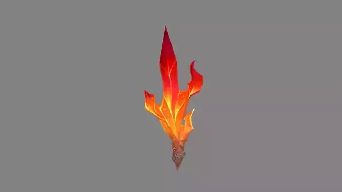 Red crystal - cartoon magic stone - Flame Stone