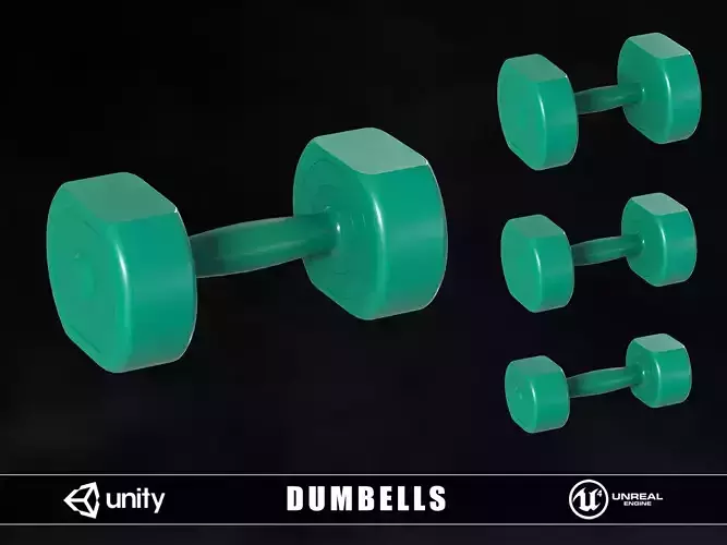 Dumbells Low-poly 3D model