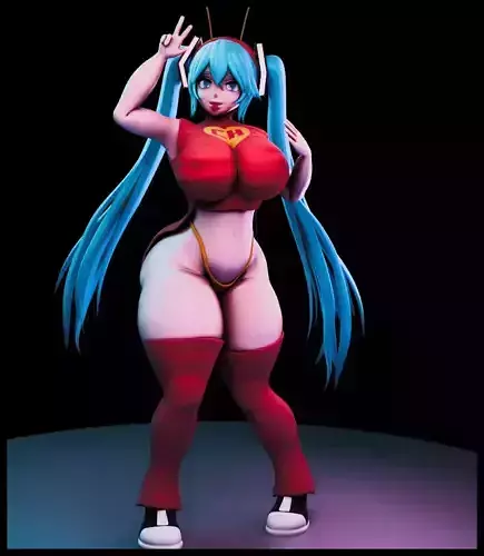 Hatsune Miku 3D Model NSFW Remaster