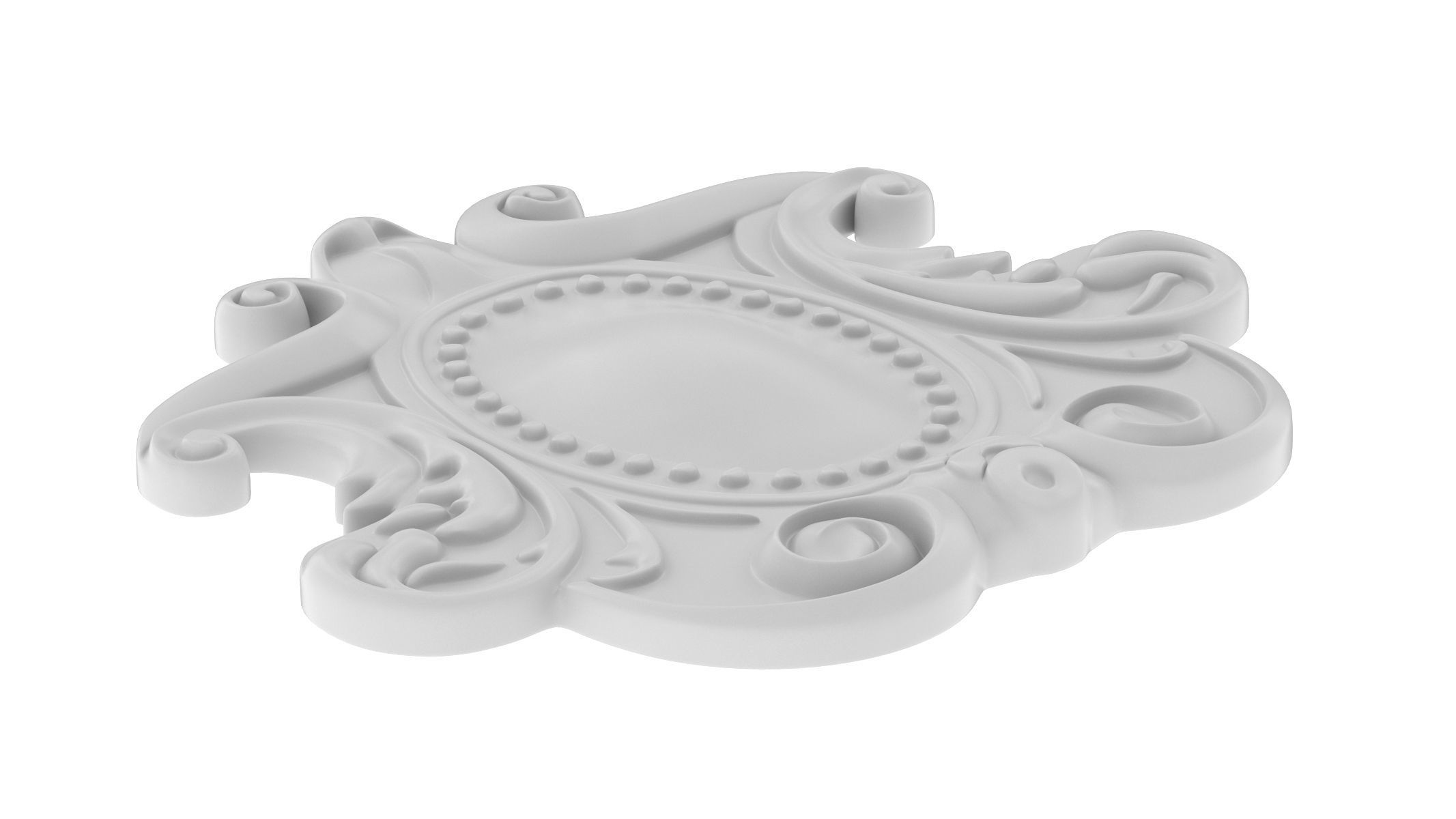 Cartouche Ornament 003 3D model_4