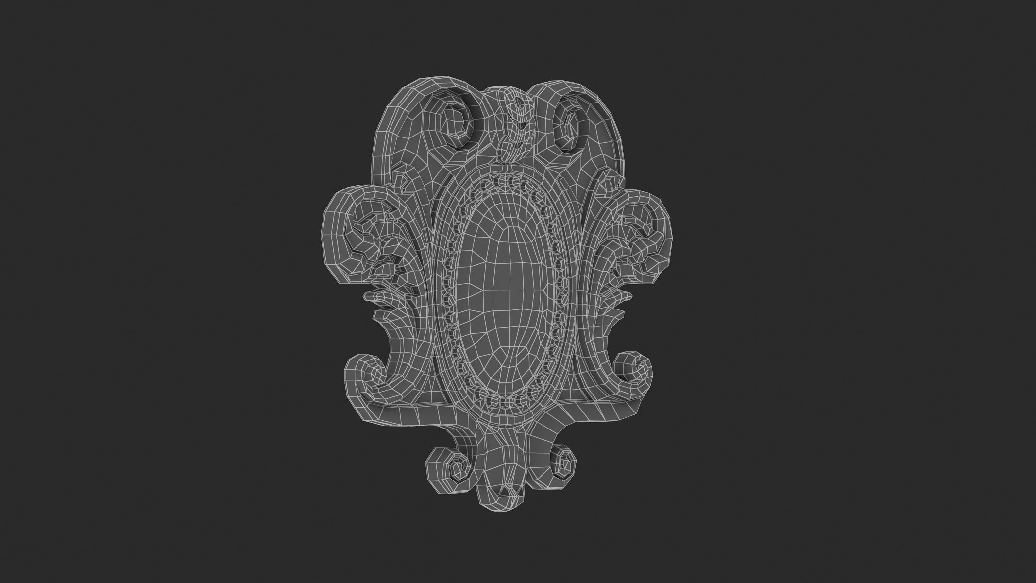 Cartouche Ornament 003 3D model_6