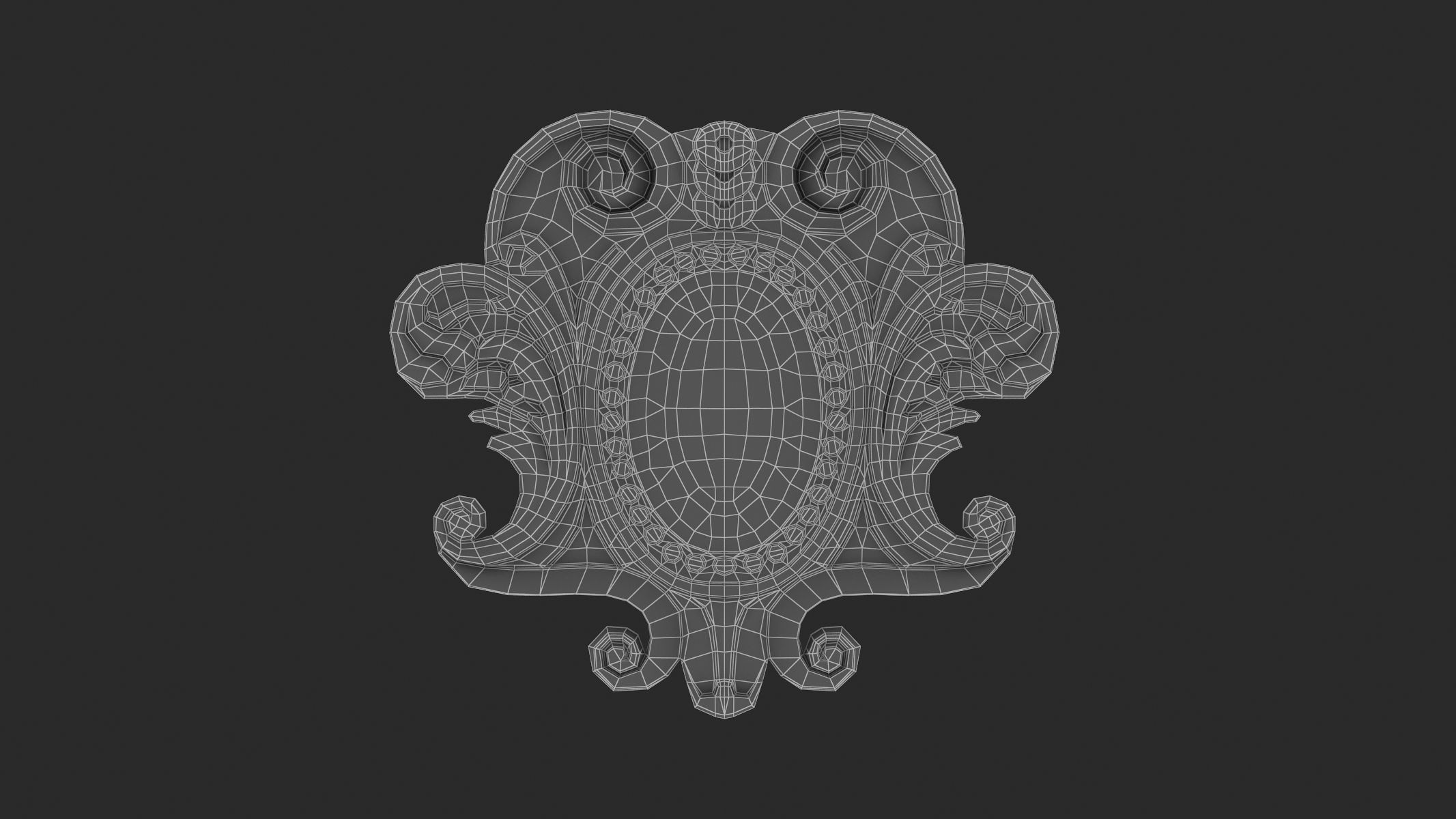 Cartouche Ornament 003 3D model_5
