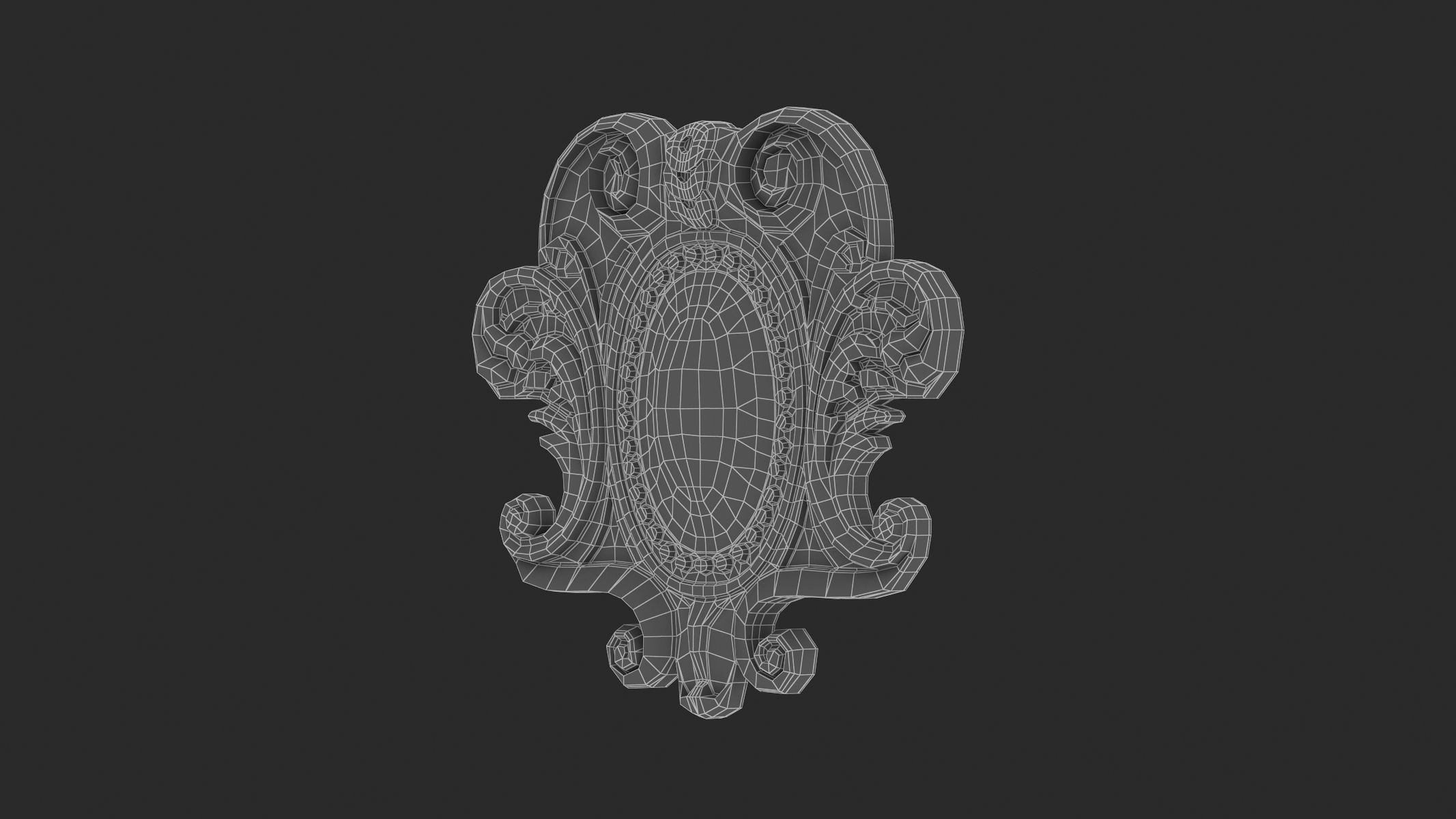 Cartouche Ornament 003 3D model_7