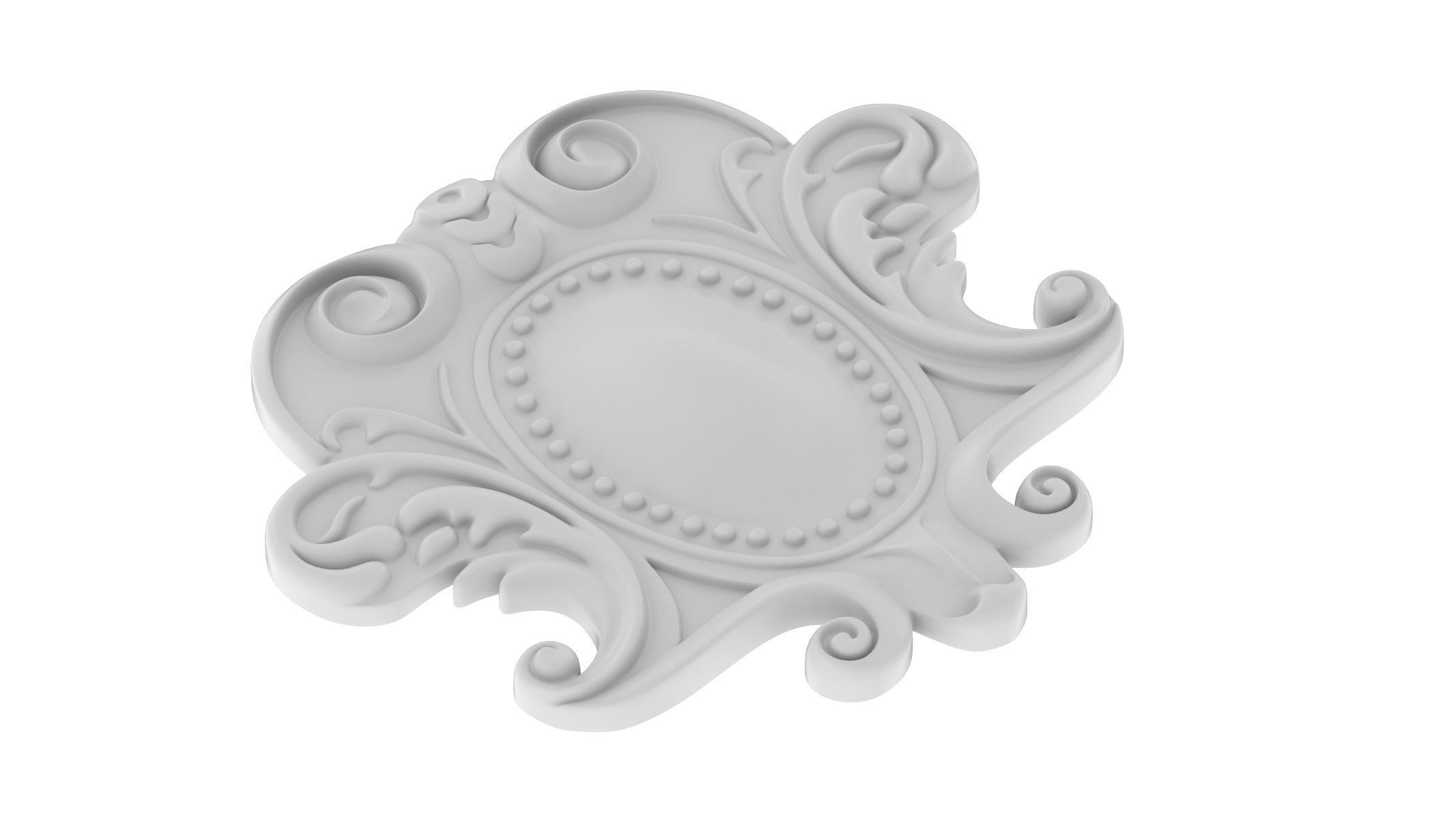 Cartouche Ornament 003 3D model_3