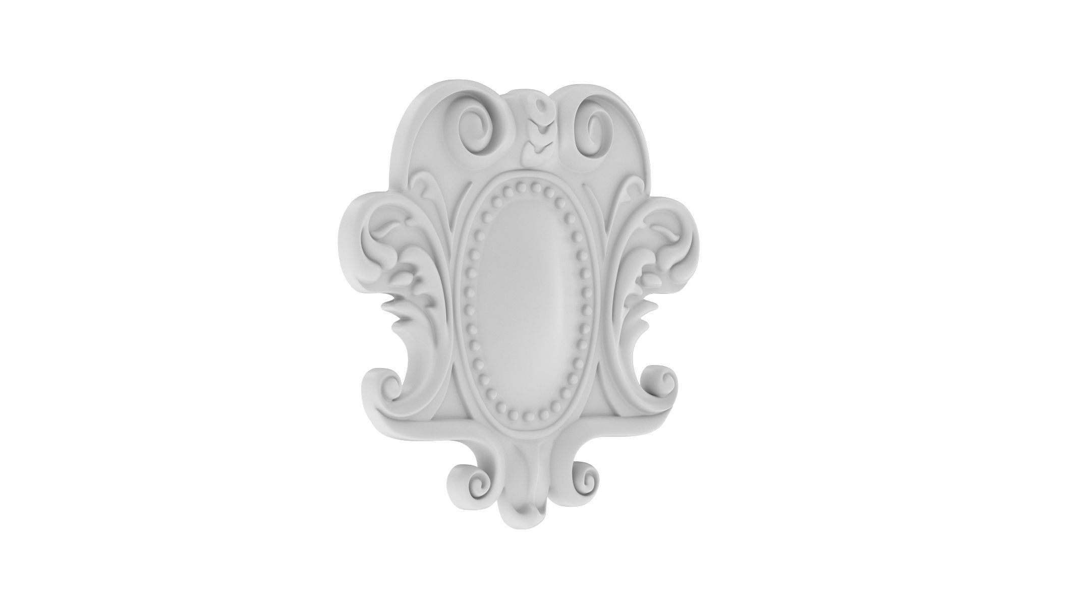 Cartouche Ornament 003 3D model_1