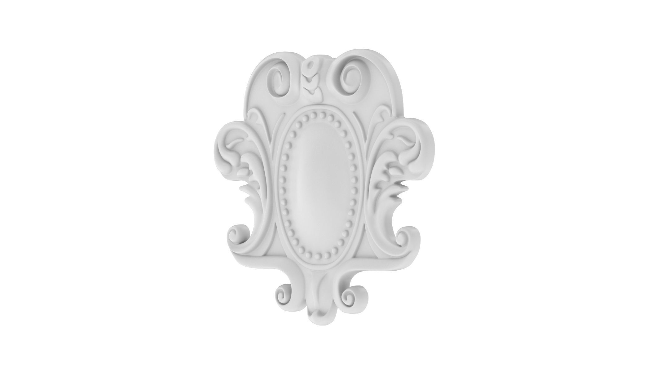 Cartouche Ornament 003 3D model_2