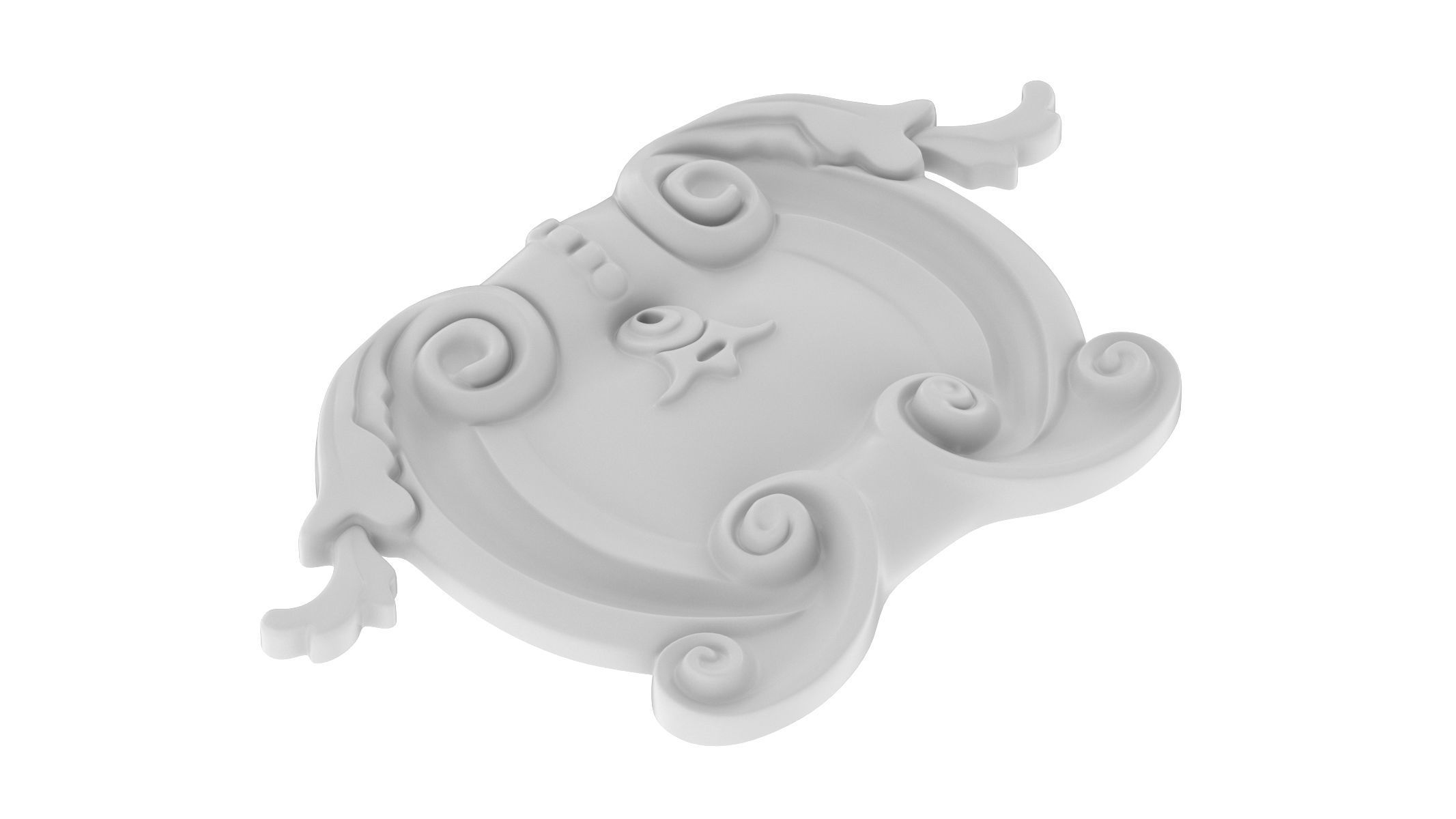 Cartouche Ornament 005 3D model_3