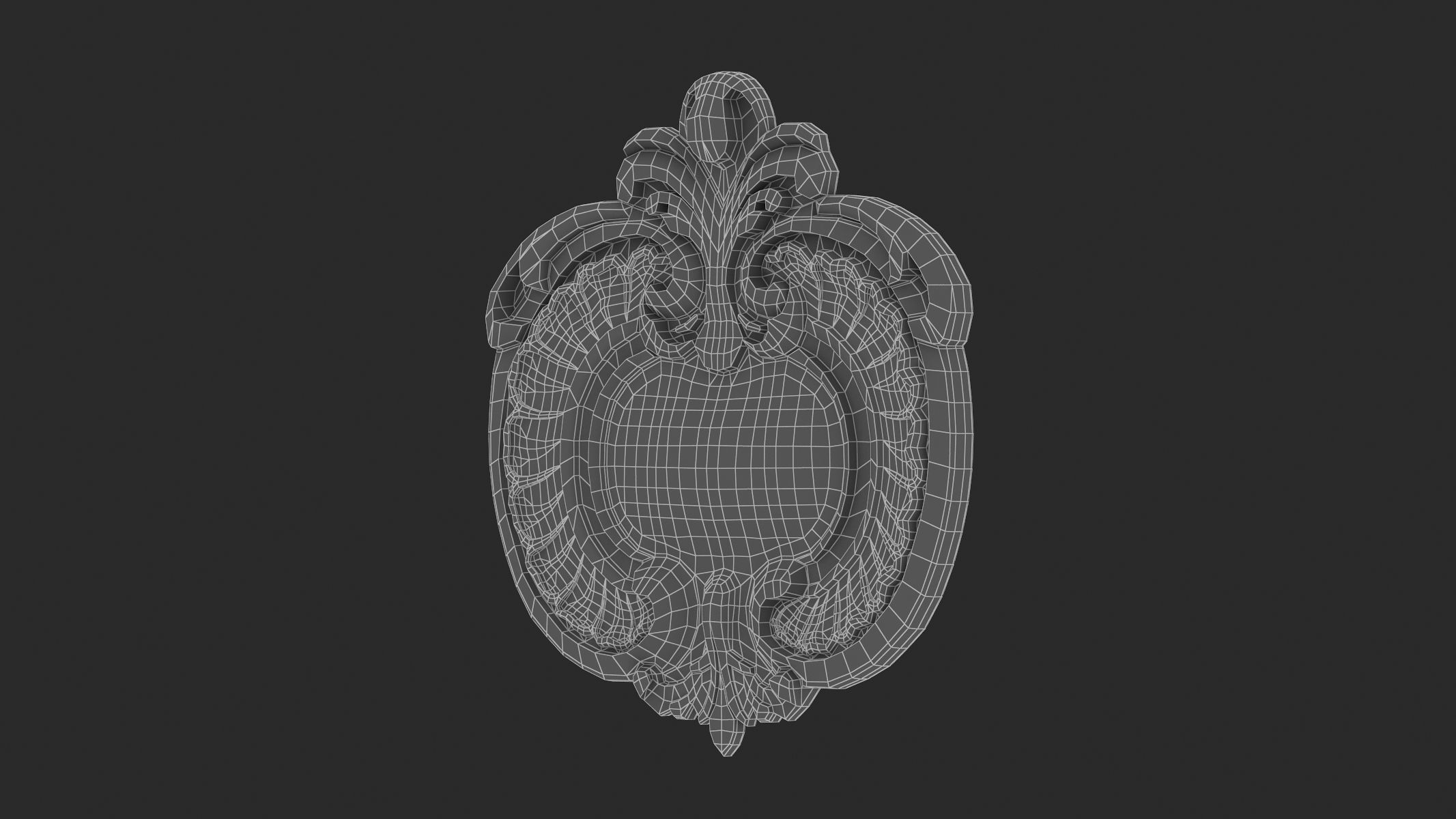 Cartouche Ornament 006 3D model_7